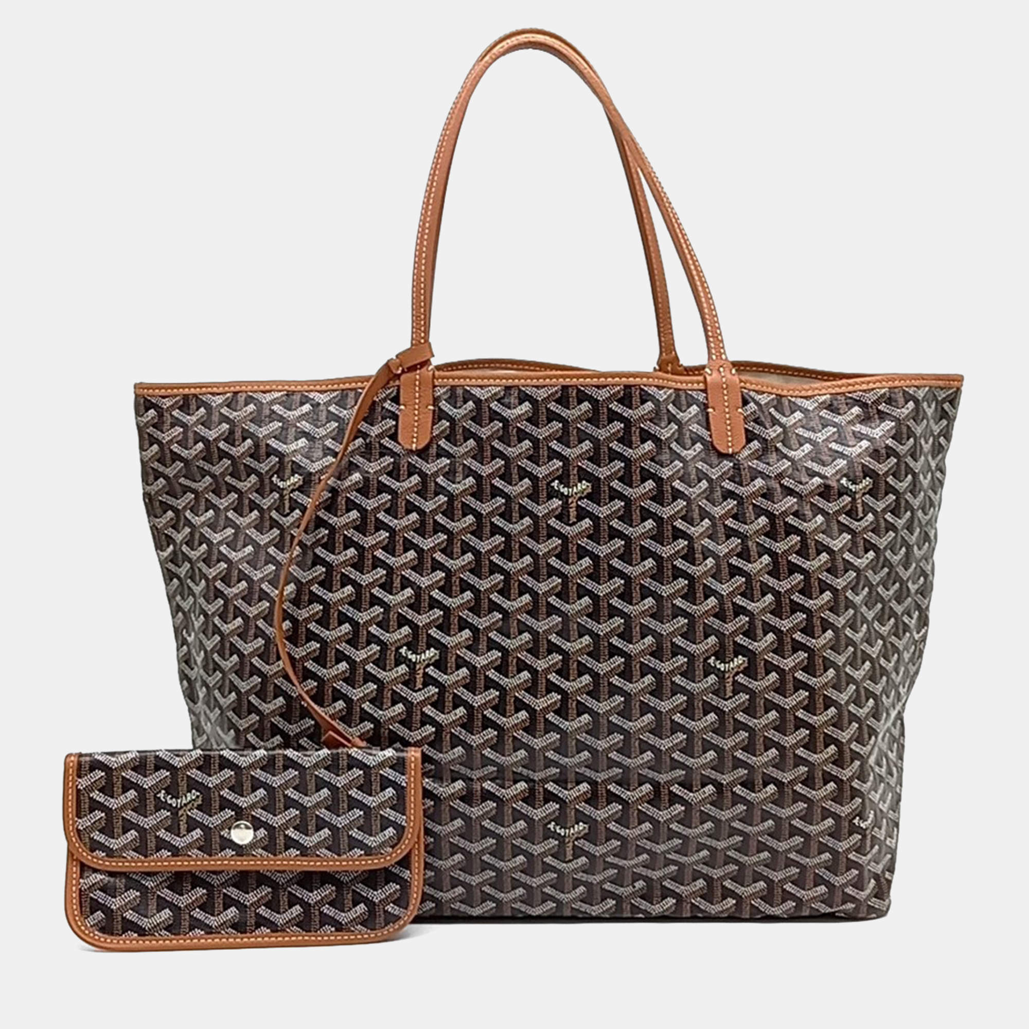 Goyard Black Brown PVC Saint Louis GM bag