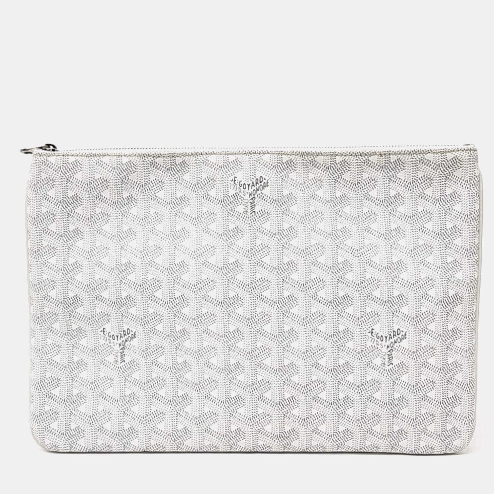Goyard White PVC Sena MM bag