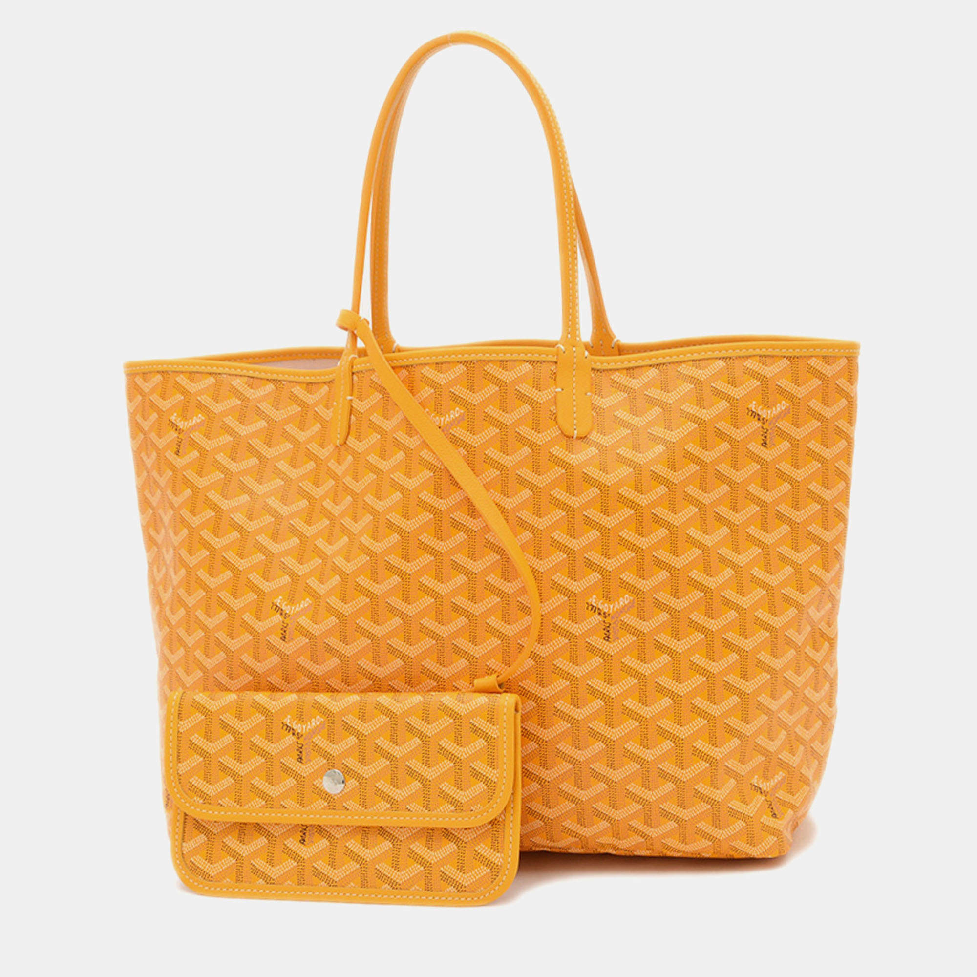 Goyard Saint Louis Pm Tote Bag Goyardine Canvas Yellow