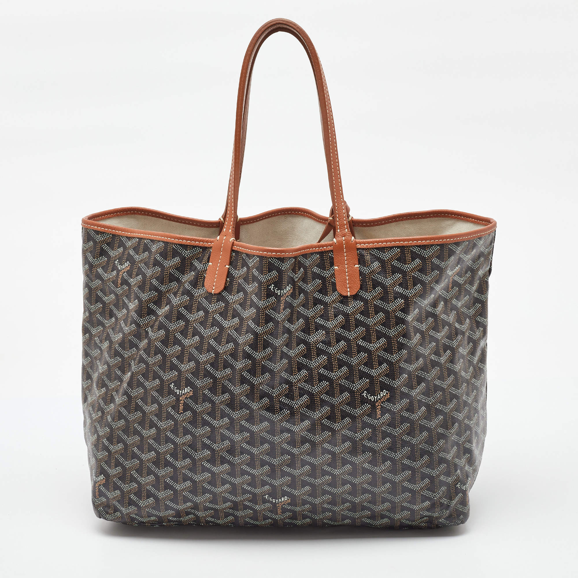 Goyard Grey Goyardine Coated Canvas and Leather Saint Louis