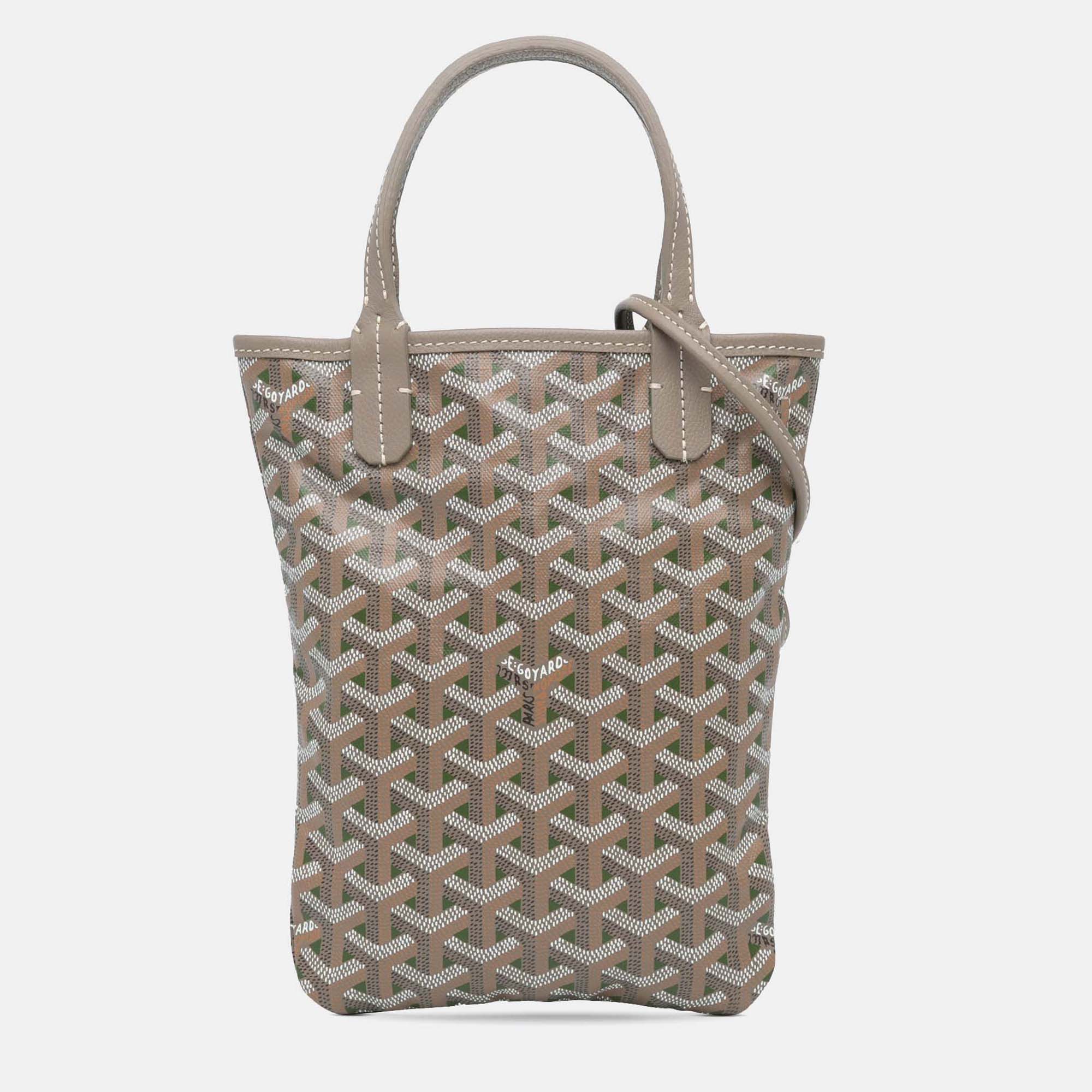 مملوكة مسبقًا Goyard Poitiers Claire Voie Grey Goyardine Shoulder Bag