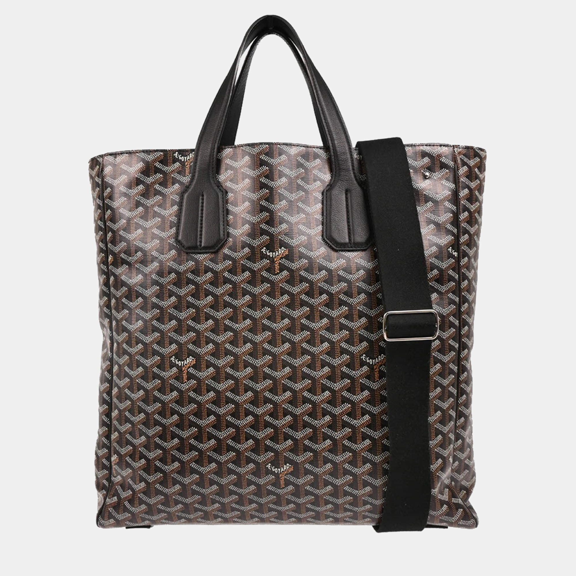 Pre Owned Goyard Black Sac Voltaire 2way Tote Handbag