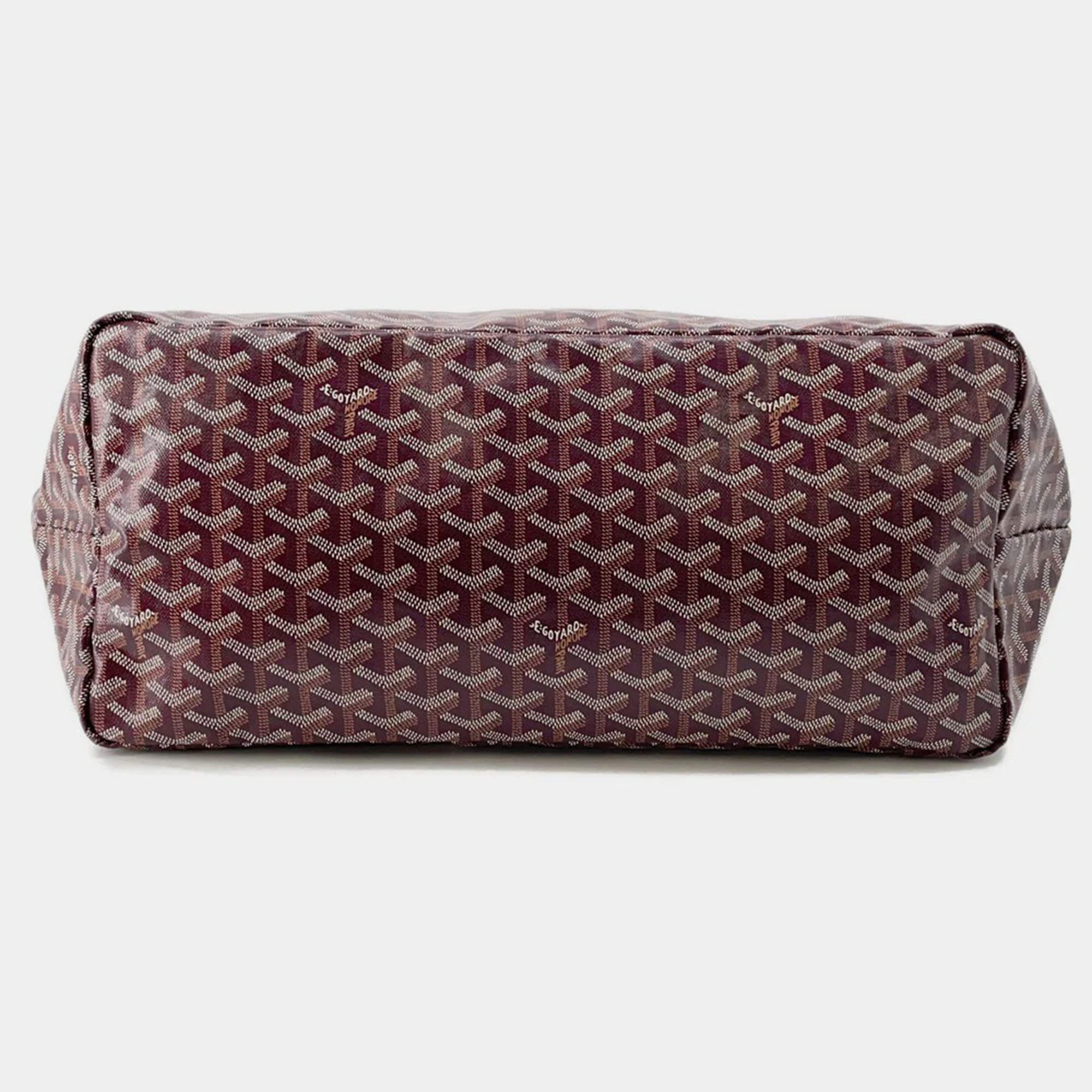 Goyard トートバッグ グレー/ブラウン Goyard Goyardine Greige and Pink Claire Voie St. Louis GM