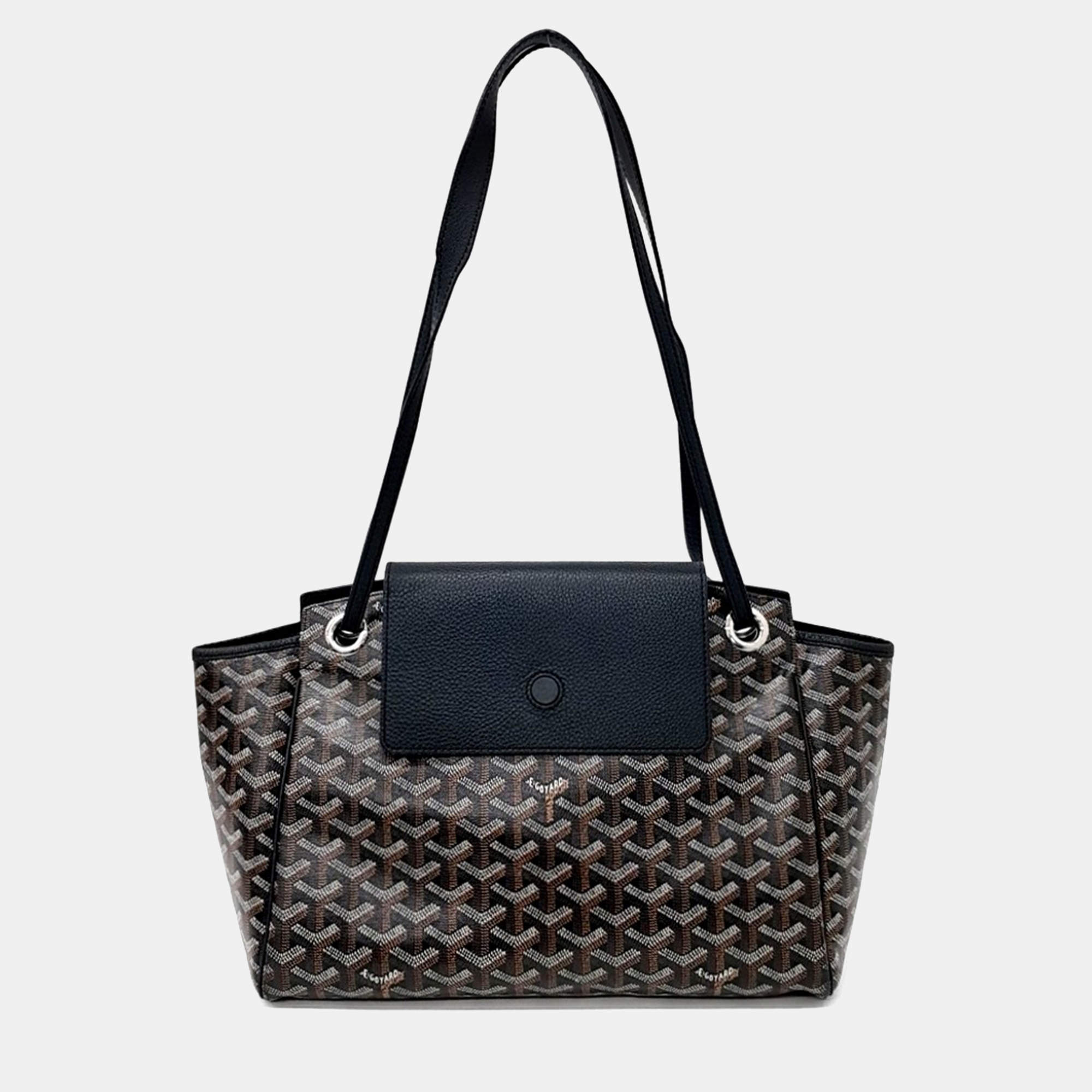 Pre Owned Goyard Black PVC Louette PM