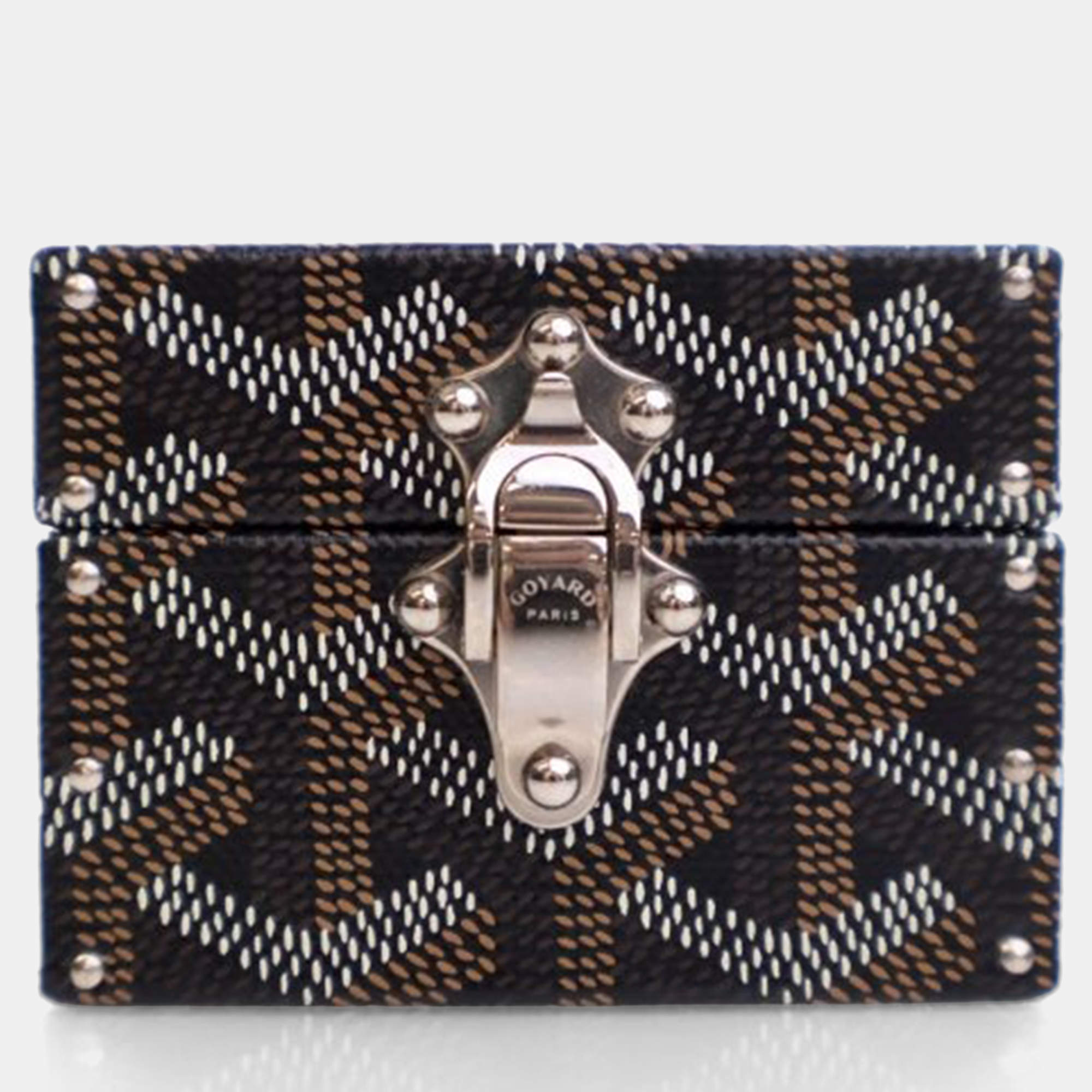 Pre Owned Goyard Mini Goyardine Regence Trunk