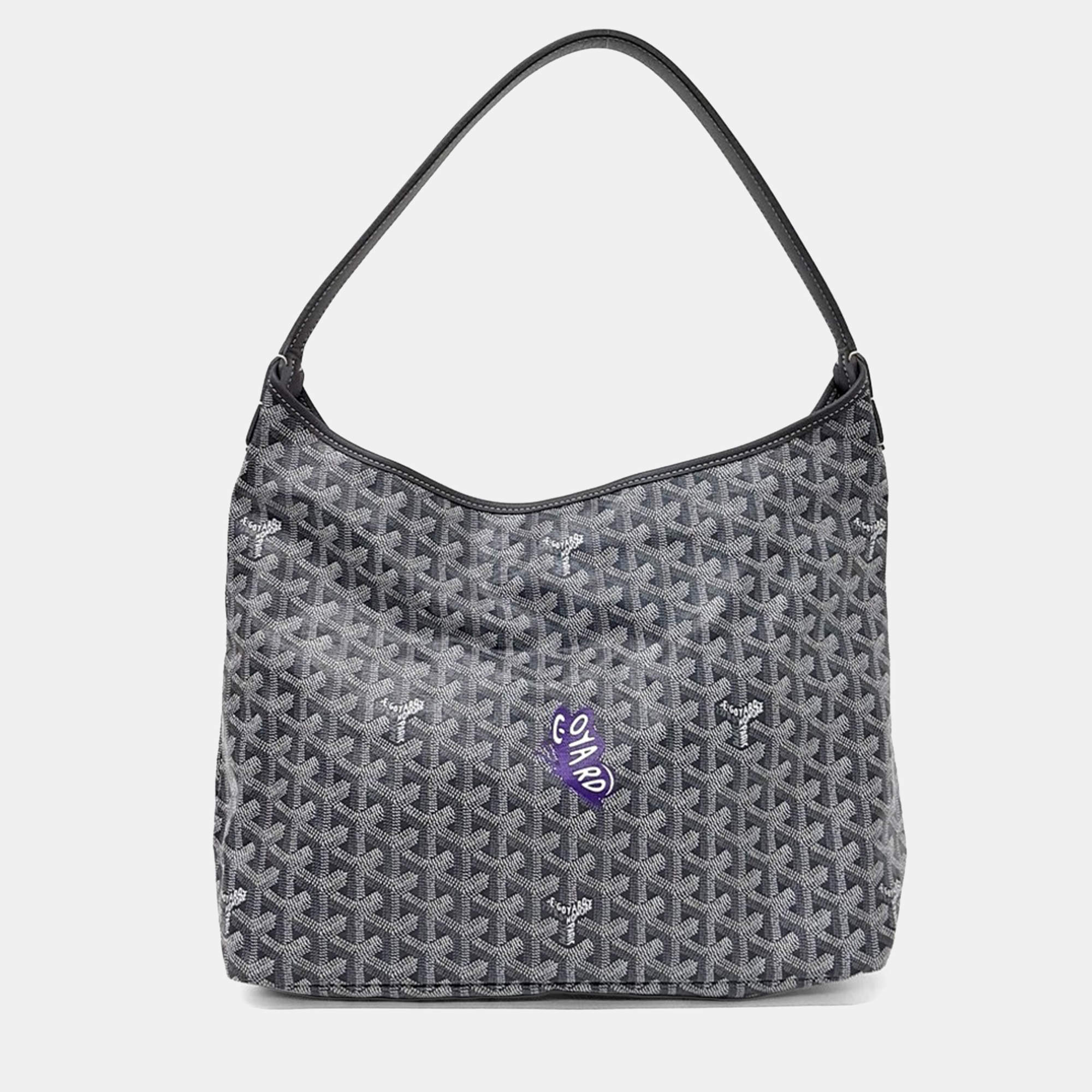 Pre Owned Goyard Black PVC Macage Boheme Hobo Bag PM