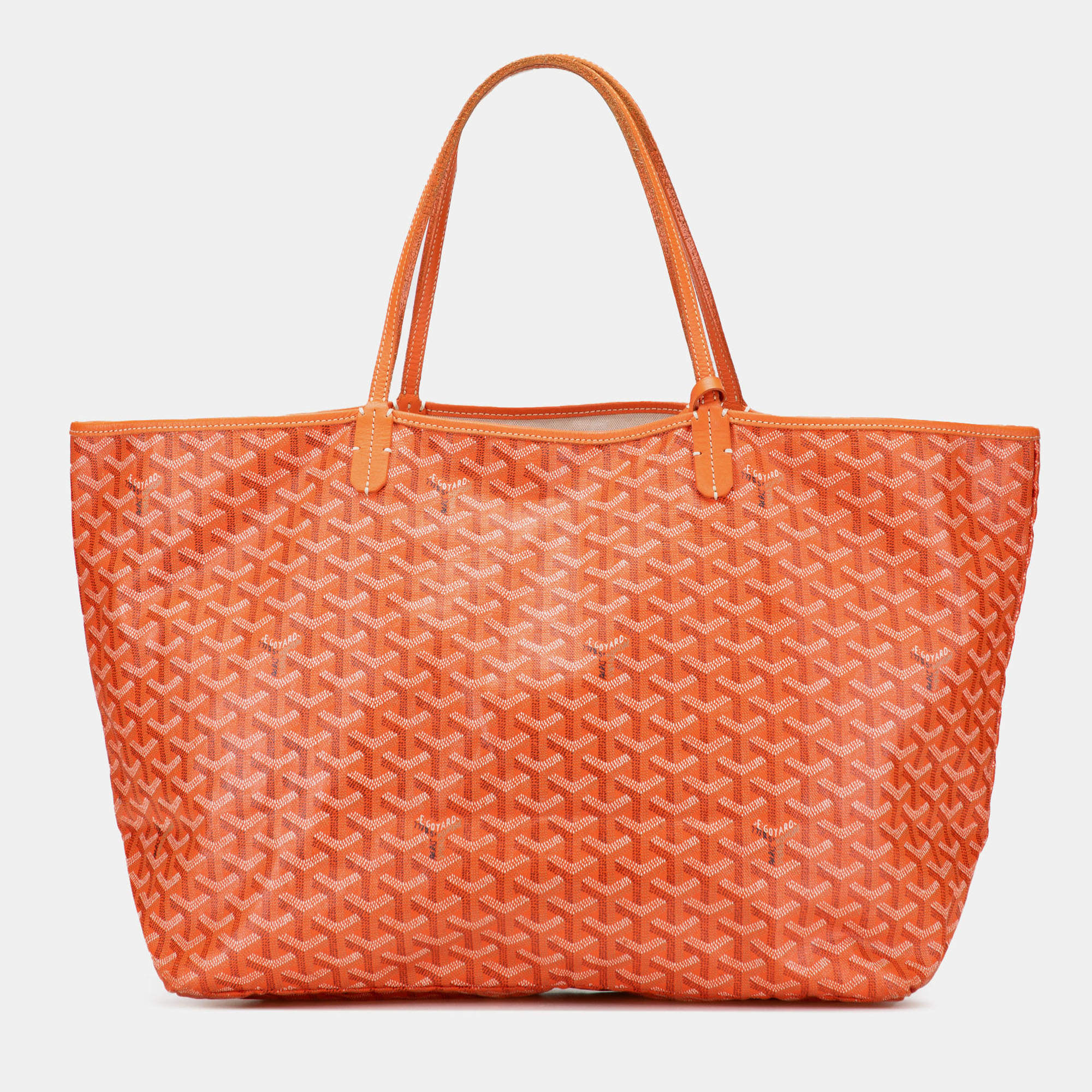 Pre Owned Goyard Orange Goyardine Saint Louis GM