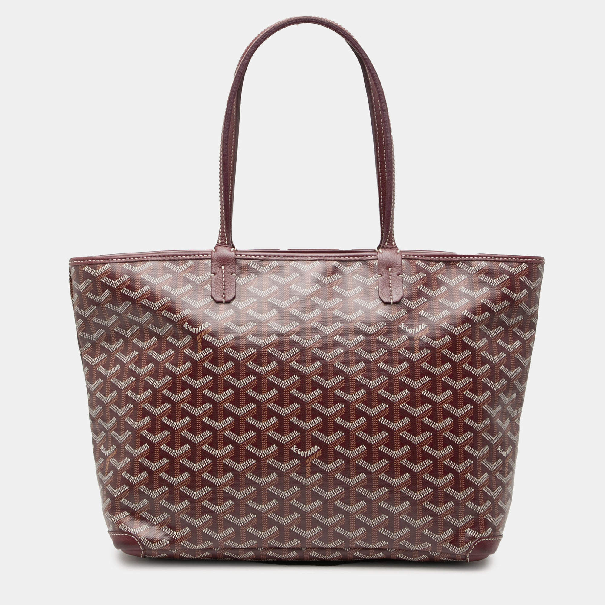 Pre Owned Goyard Red Goyardine Artois PM