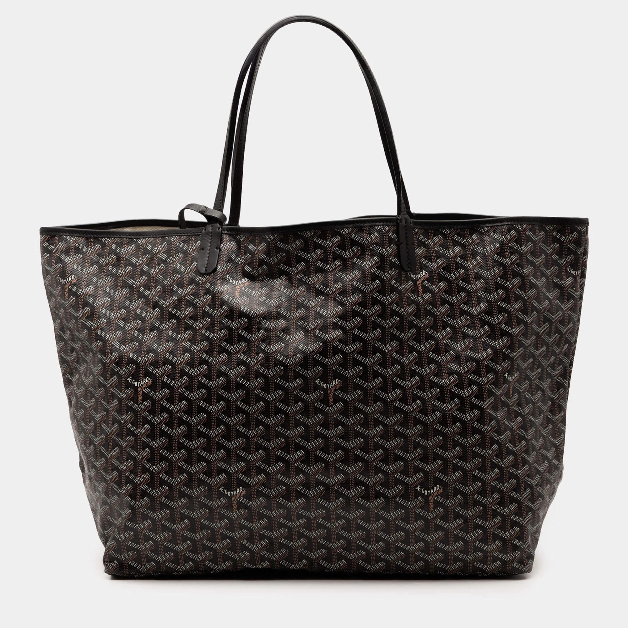 مملوكة مسبقًا Goyard Black Goyardine Saint Louis GM