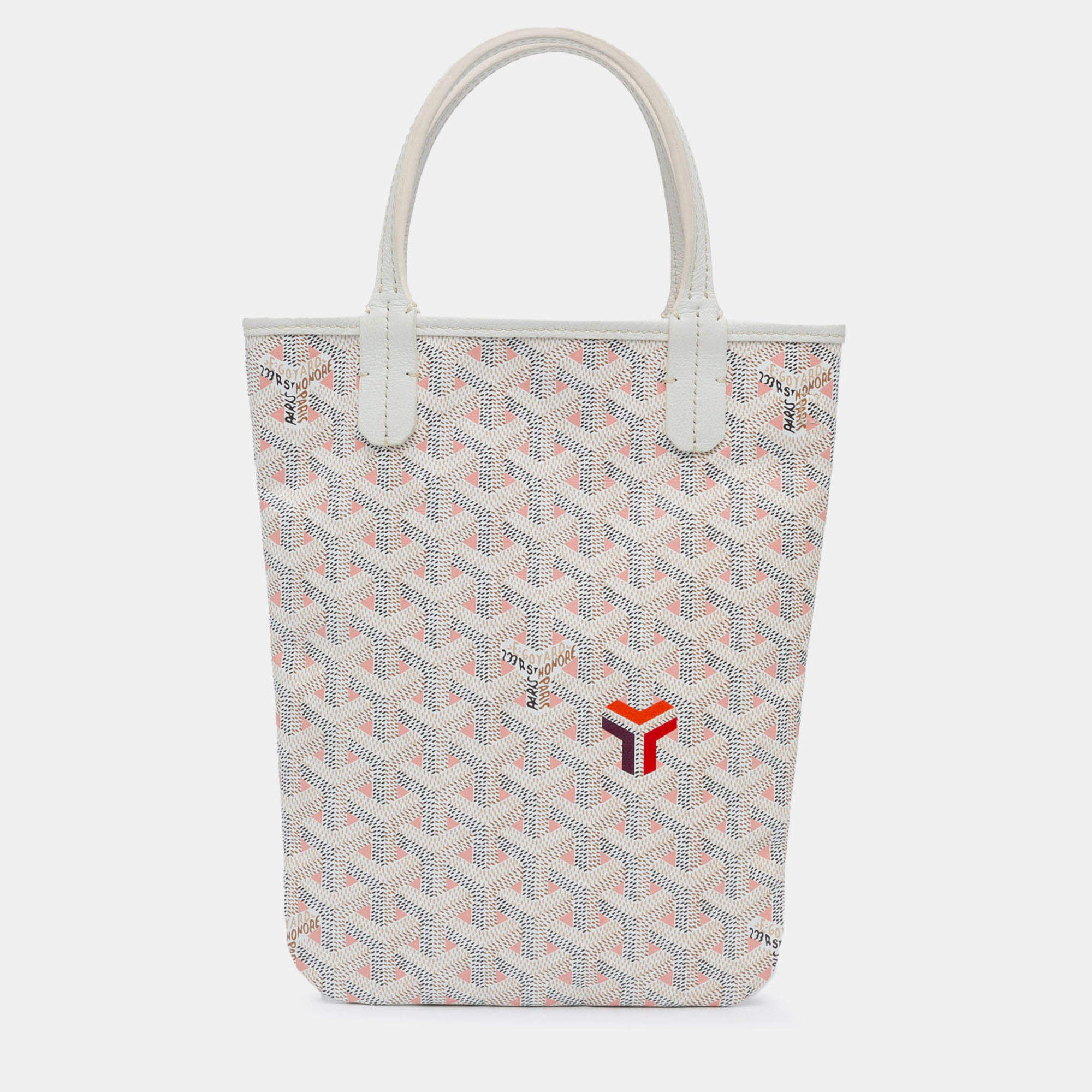 Pre Owned Goyard White Goyardine Poitiers Claire Voie