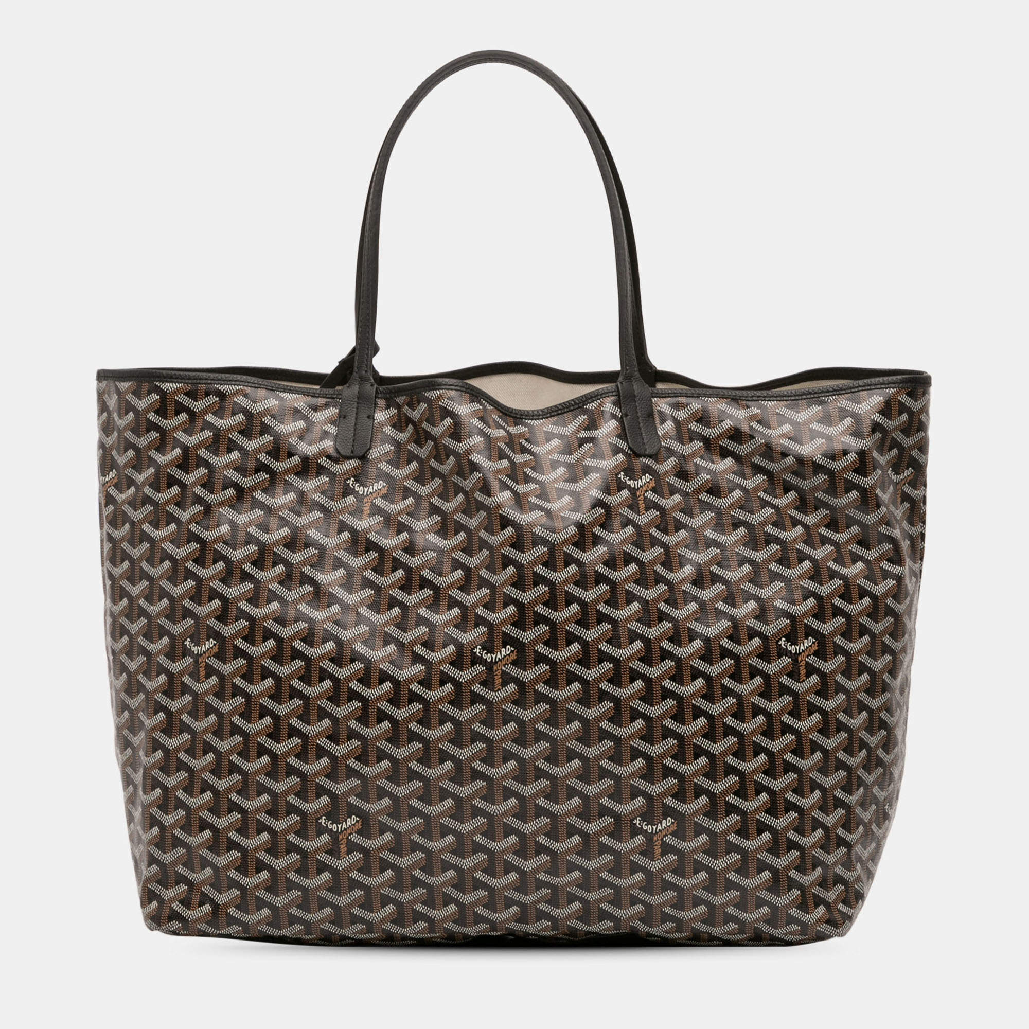 Pre Owned Goyard Black Goyardine Saint Louis GM
