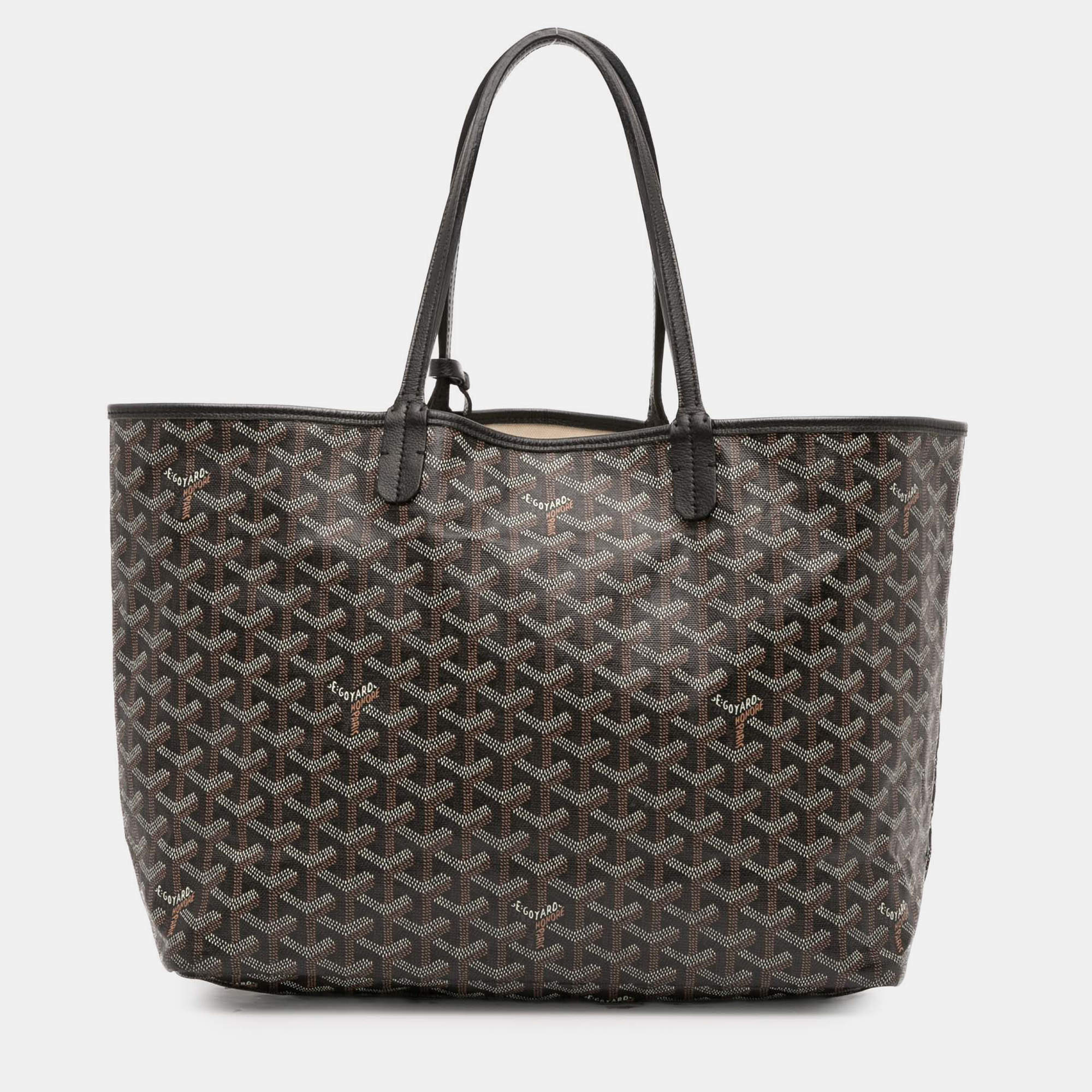Pre Owned Goyard Black Goyardine Saint Louis PM