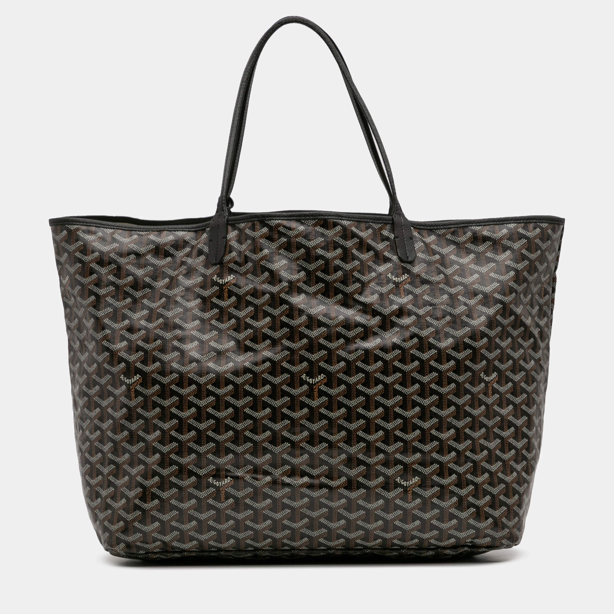 Pre Owned Goyard Black Goyardine Saint Louis GM