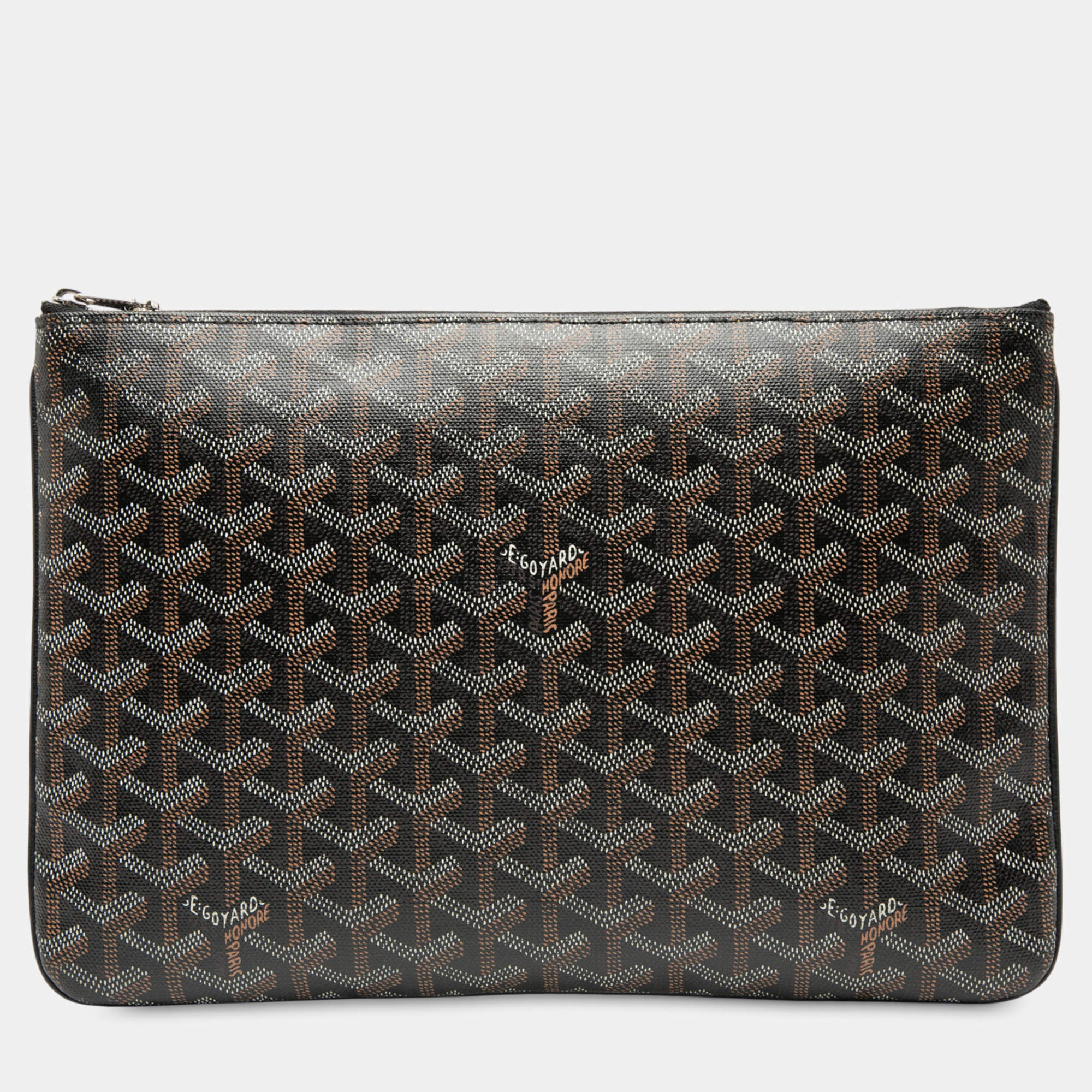 مملوكة مسبقًا Goyard Black Goyardine Senat MM
