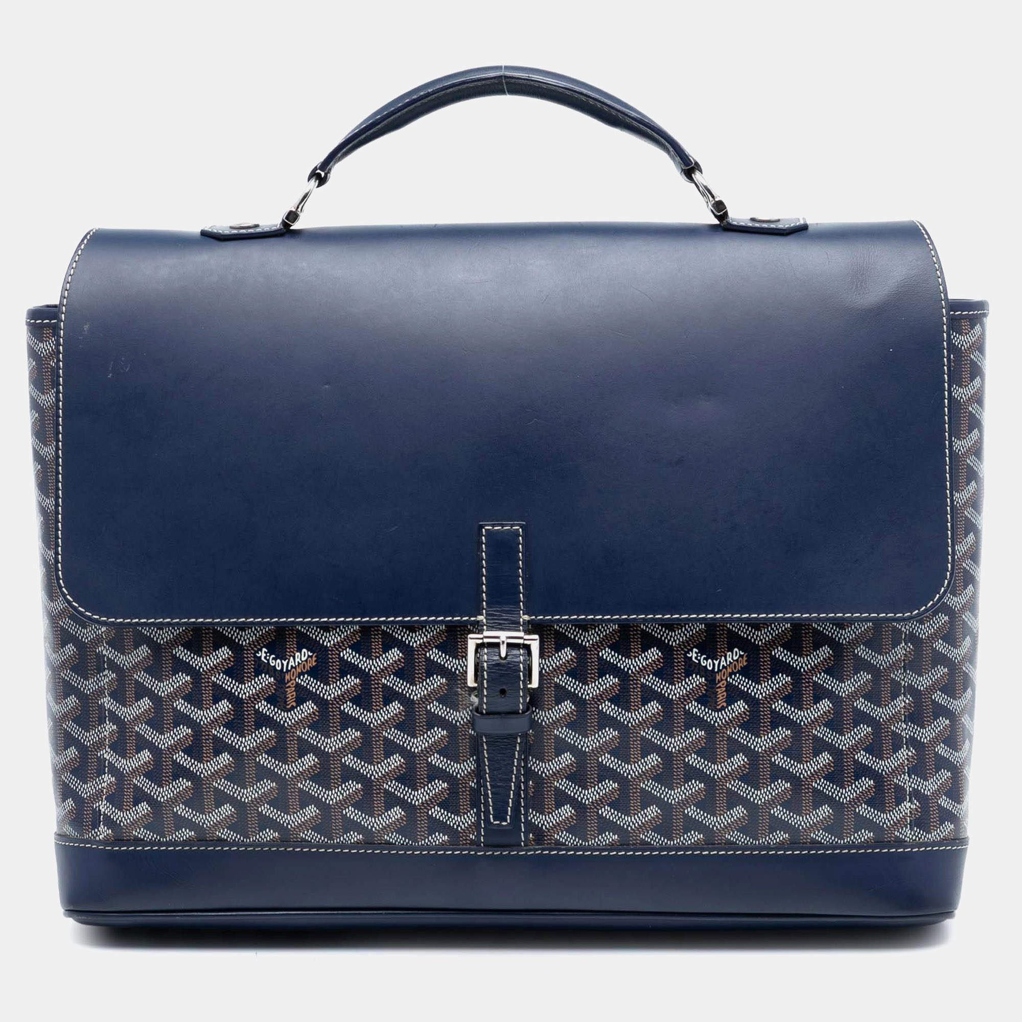مملوكة مسبقًا Goyard Blue Goyardine Citadin PM