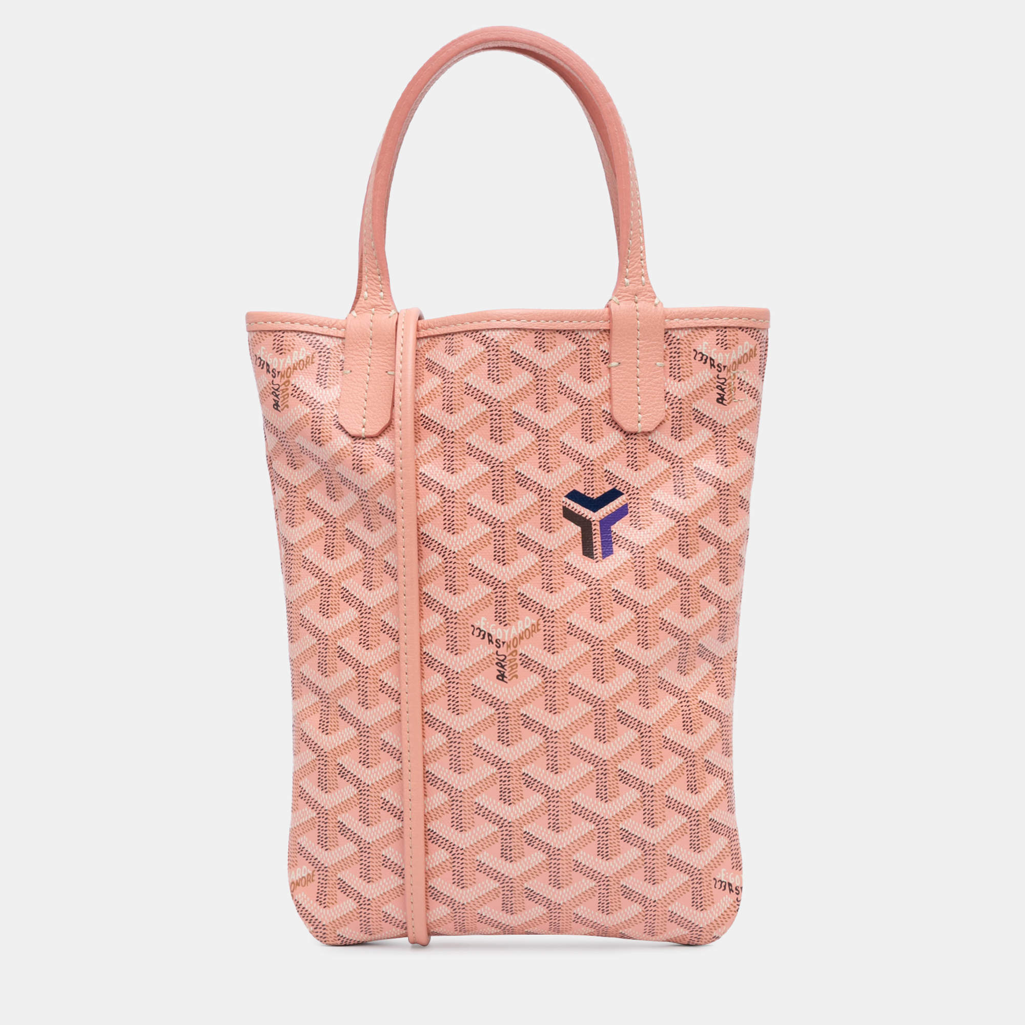 Pre Owned Goyard Pink Goyardine Poitiers Claire Voie