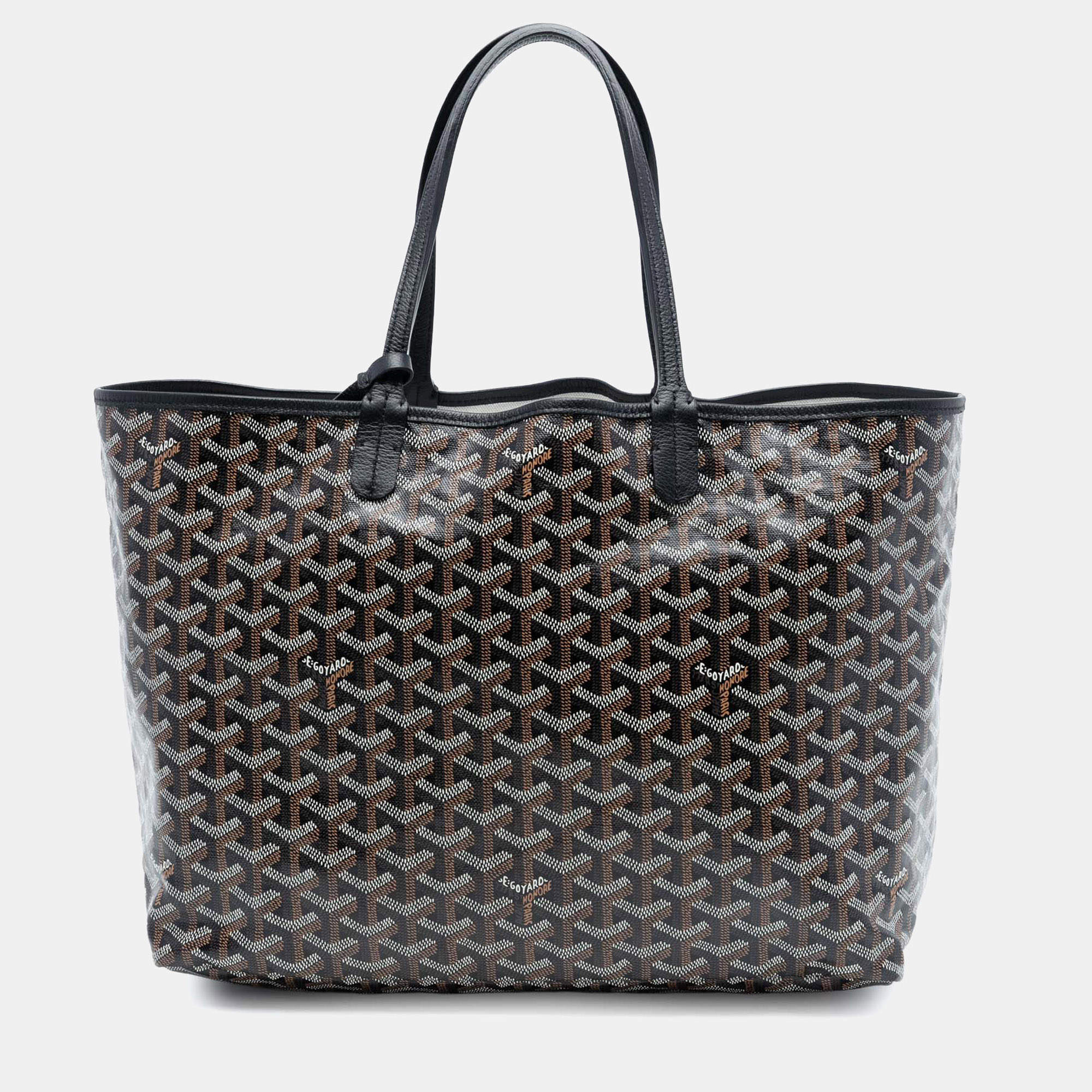 Pre Owned Goyard Black Goyardine Saint Louis PM