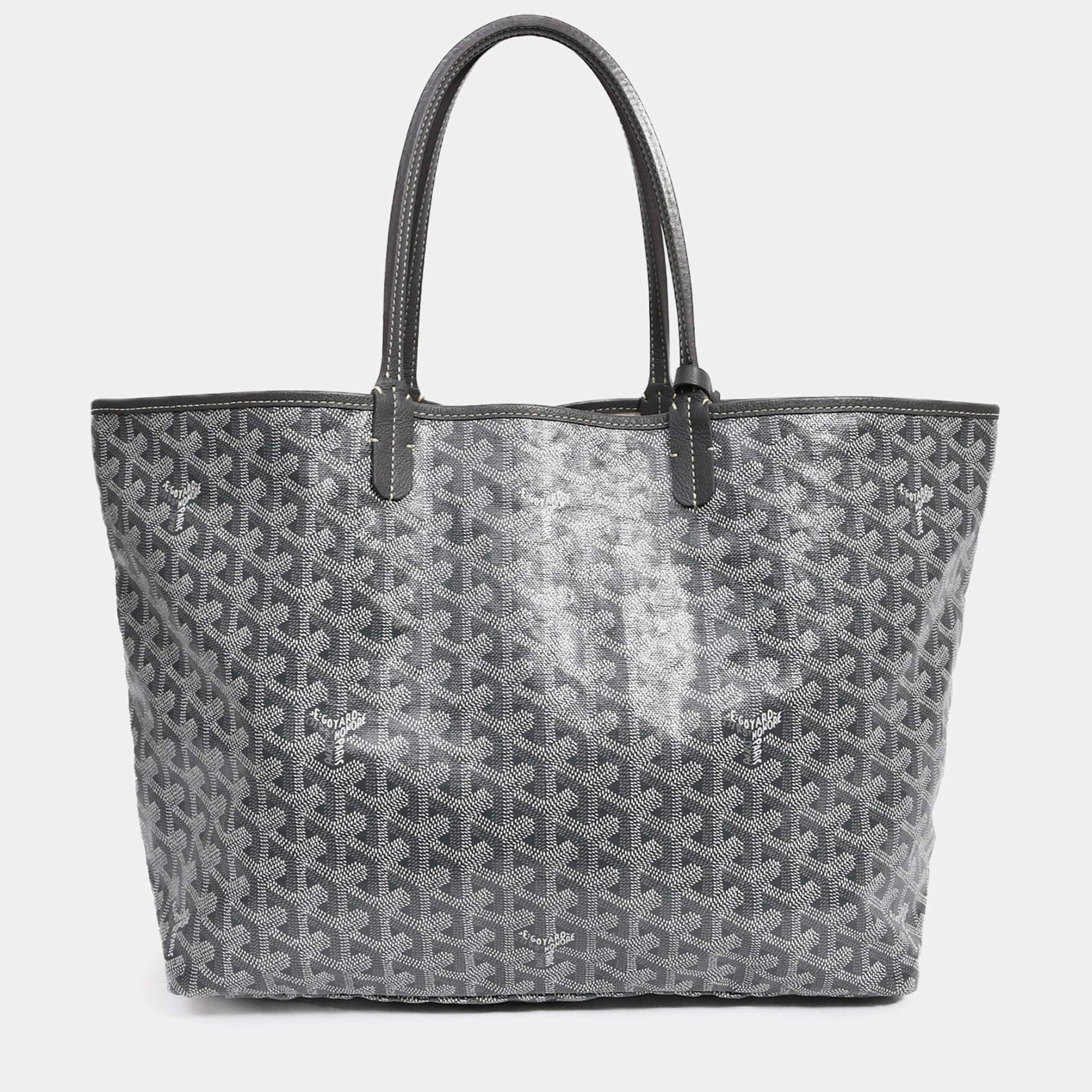 مملوكة مسبقًا Goyard 2014 Grey Goyardine St. Louis PM Tote with Pouch