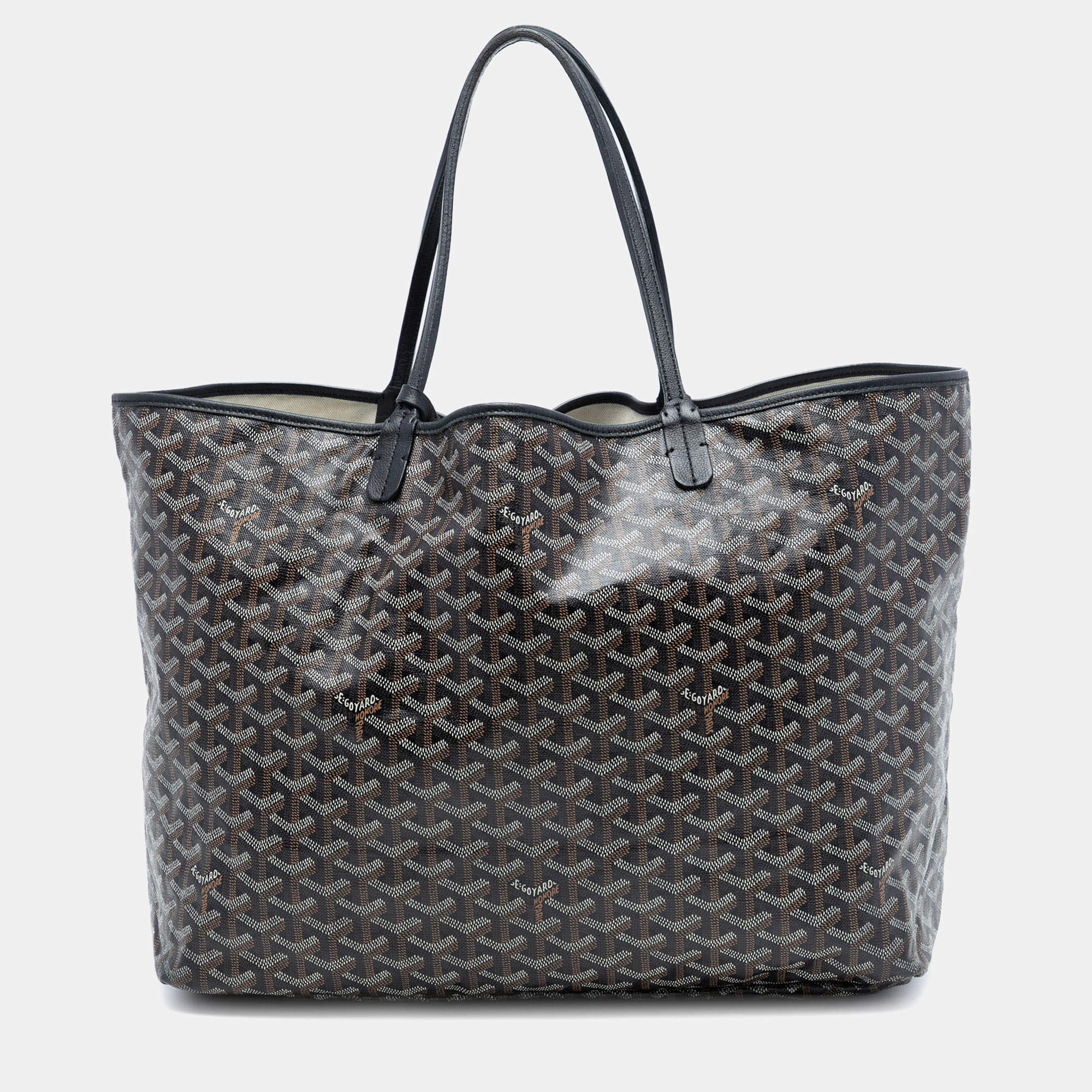 Pre Owned Goyard Black Goyardine Saint Louis GM