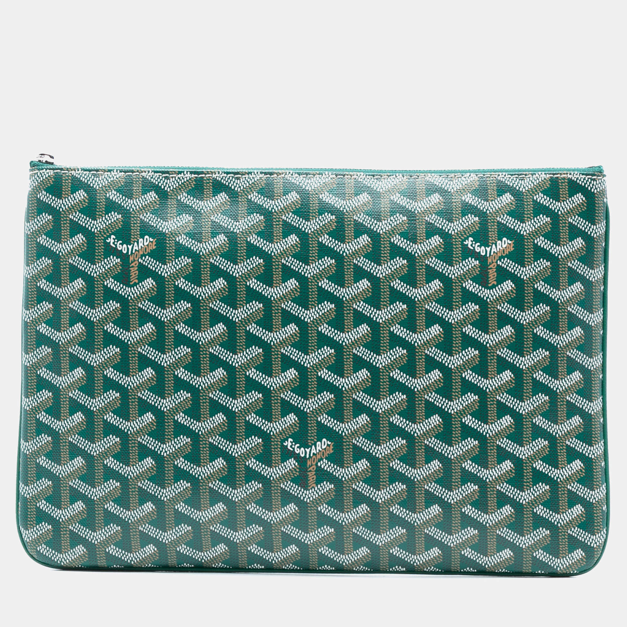 Pre Owned Goyard Green Goyardine Senat MM