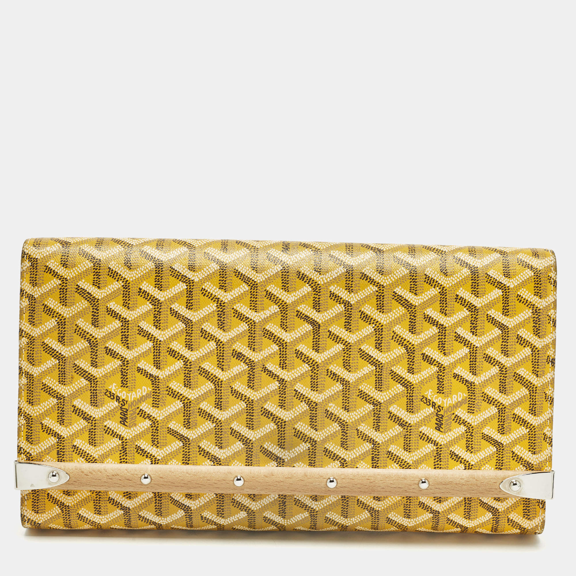 Pre Owned حقيبة كلتش جويارد مونت كارلو بوا كانفاس أزرق مقوى