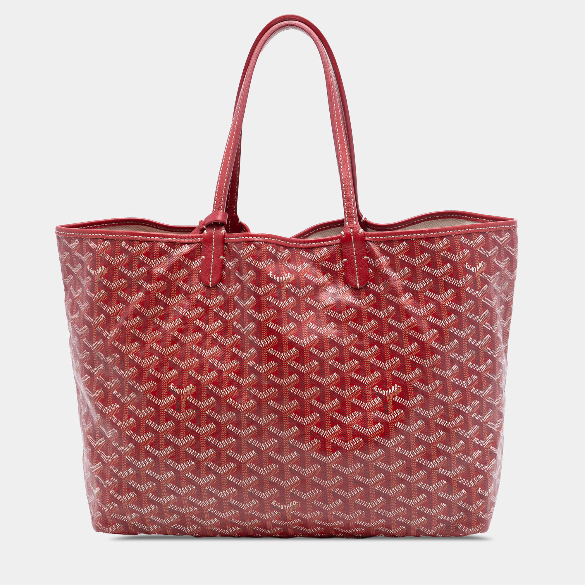 Pre Owned Goyard Red Goyardine Saint Louis PM