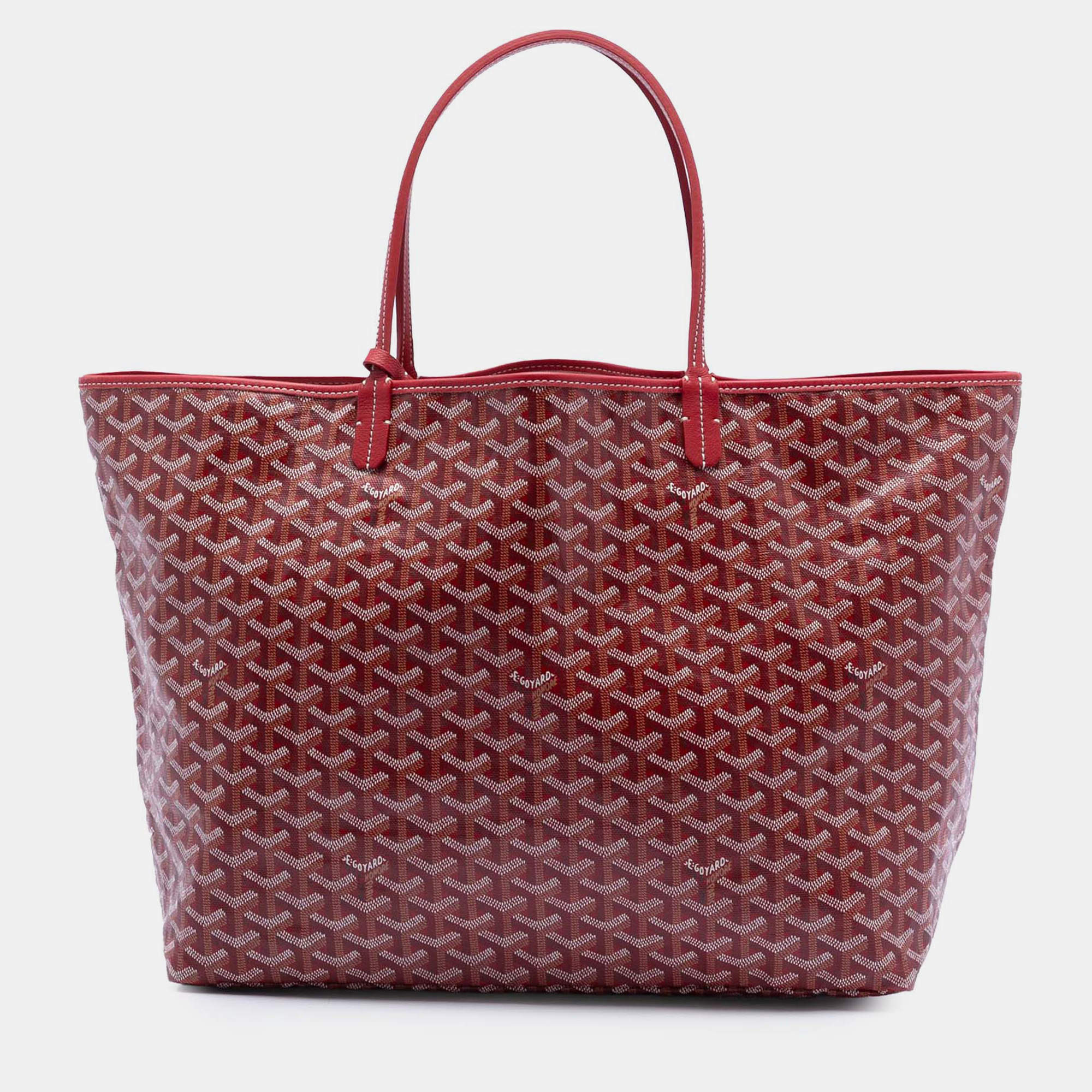 Pre Owned Goyard Red Goyardine Saint Louis GM