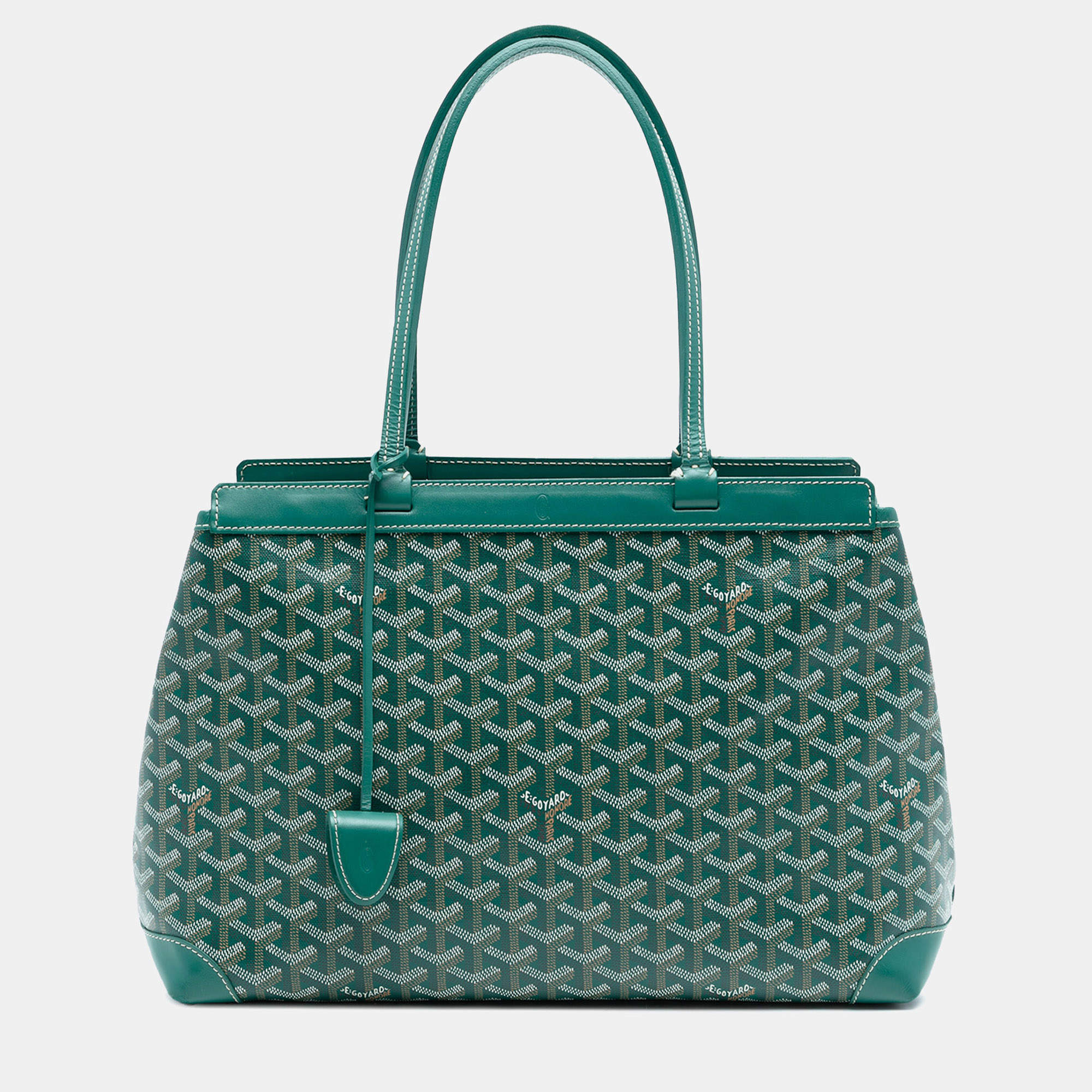 Pre Owned Goyard Green Goyardine Bellechasse PM