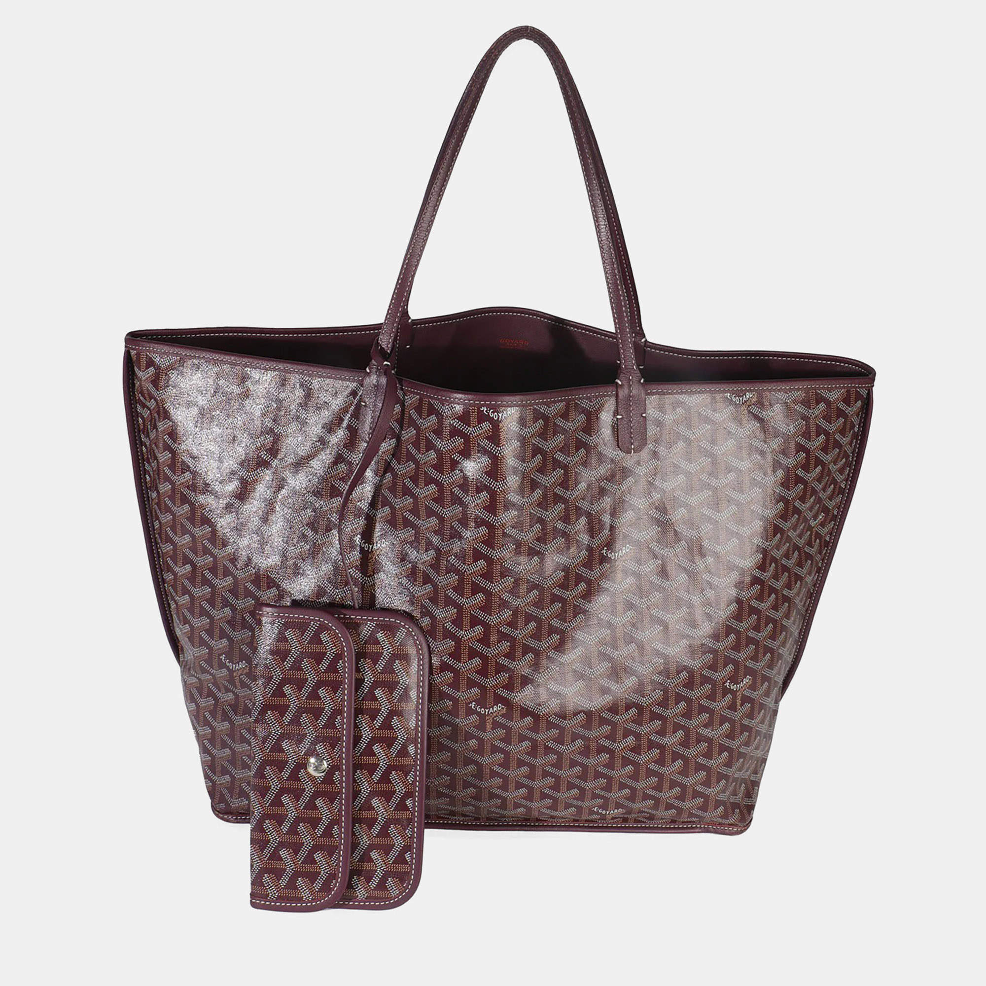 مملوكة مسبقًا Goyard Anjou GM Burgundy Goyardine Canvas Tote Bag