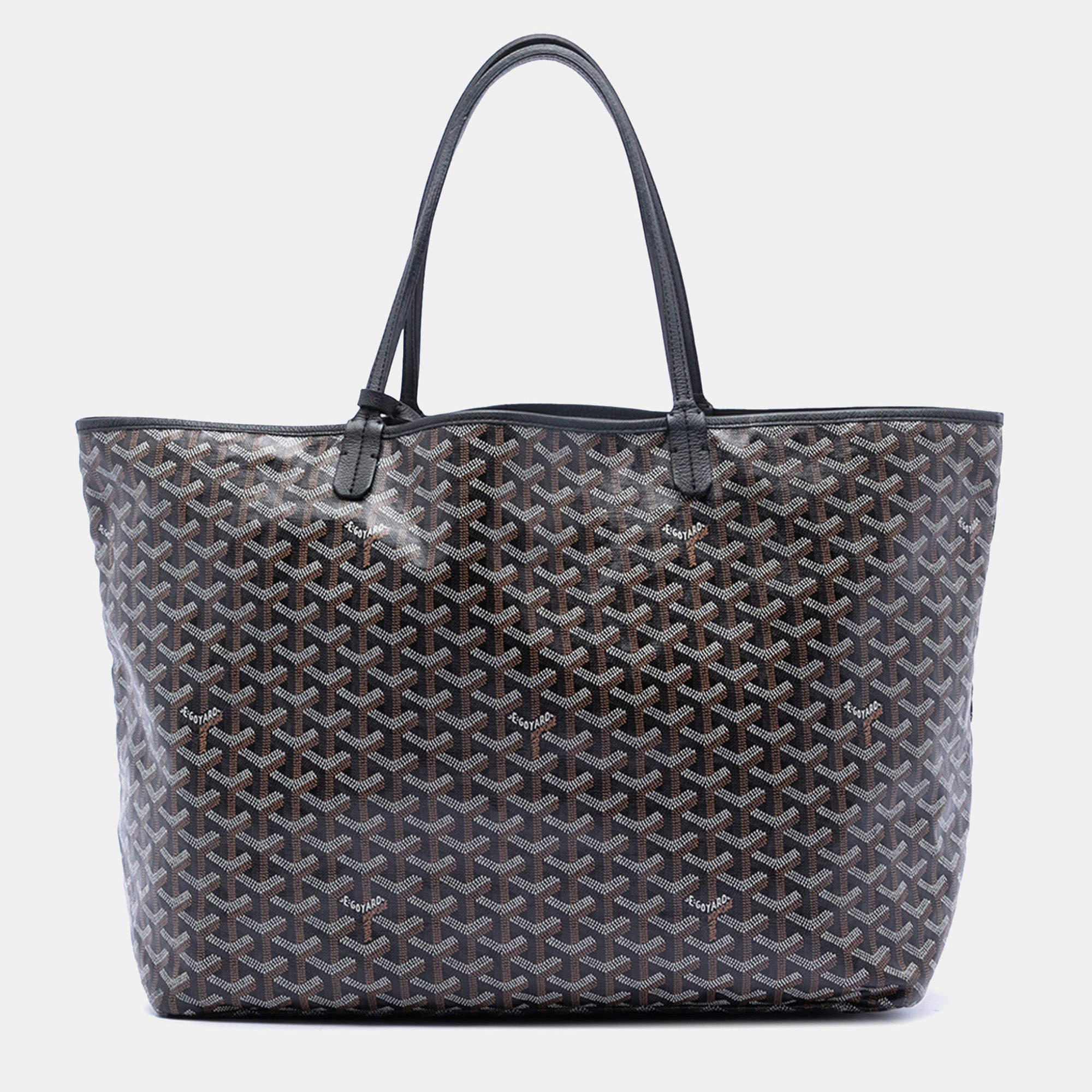 Pre Owned Goyard Black Goyardine Saint Louis GM