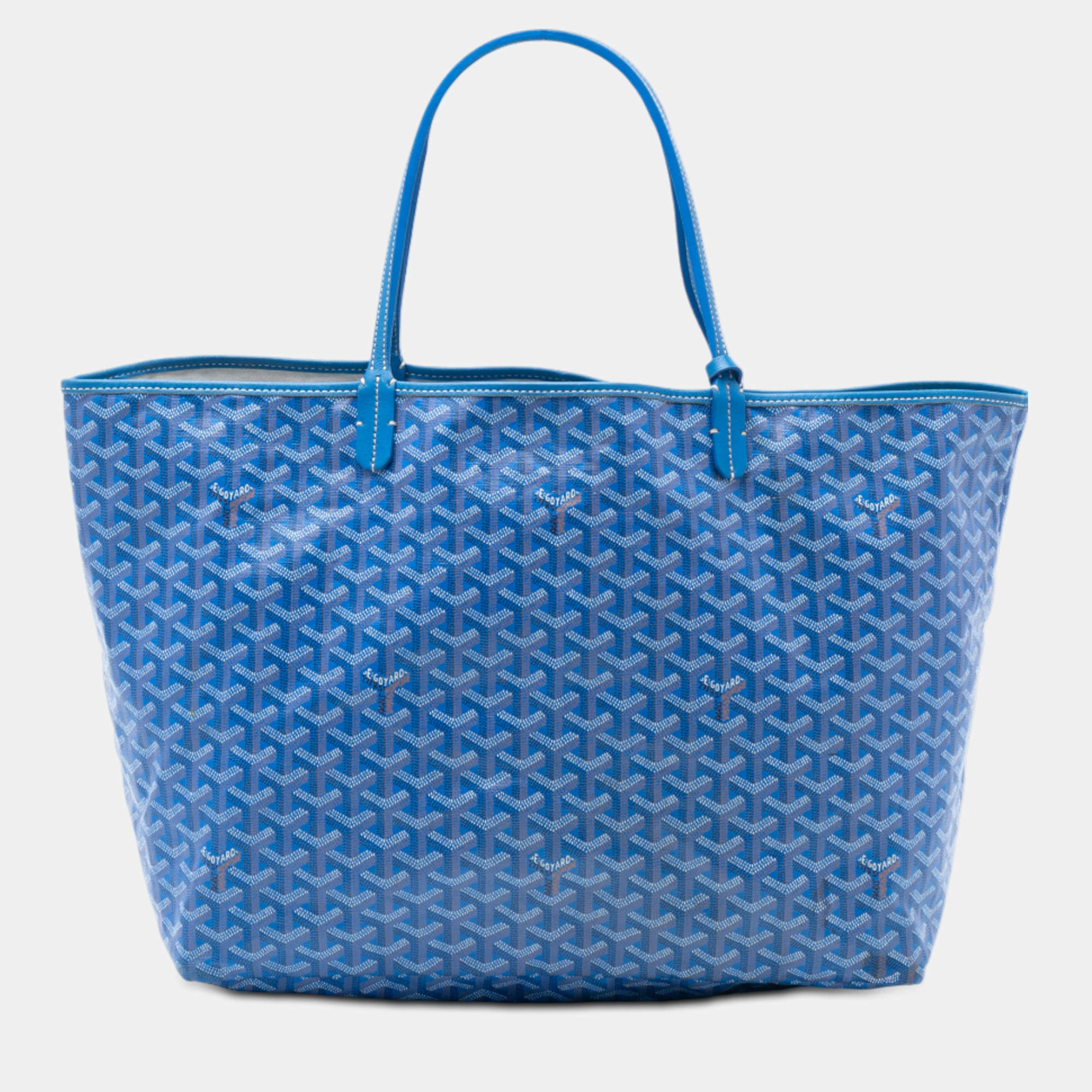 Pre Owned Goyard Blue Goyardine Saint Louis GM