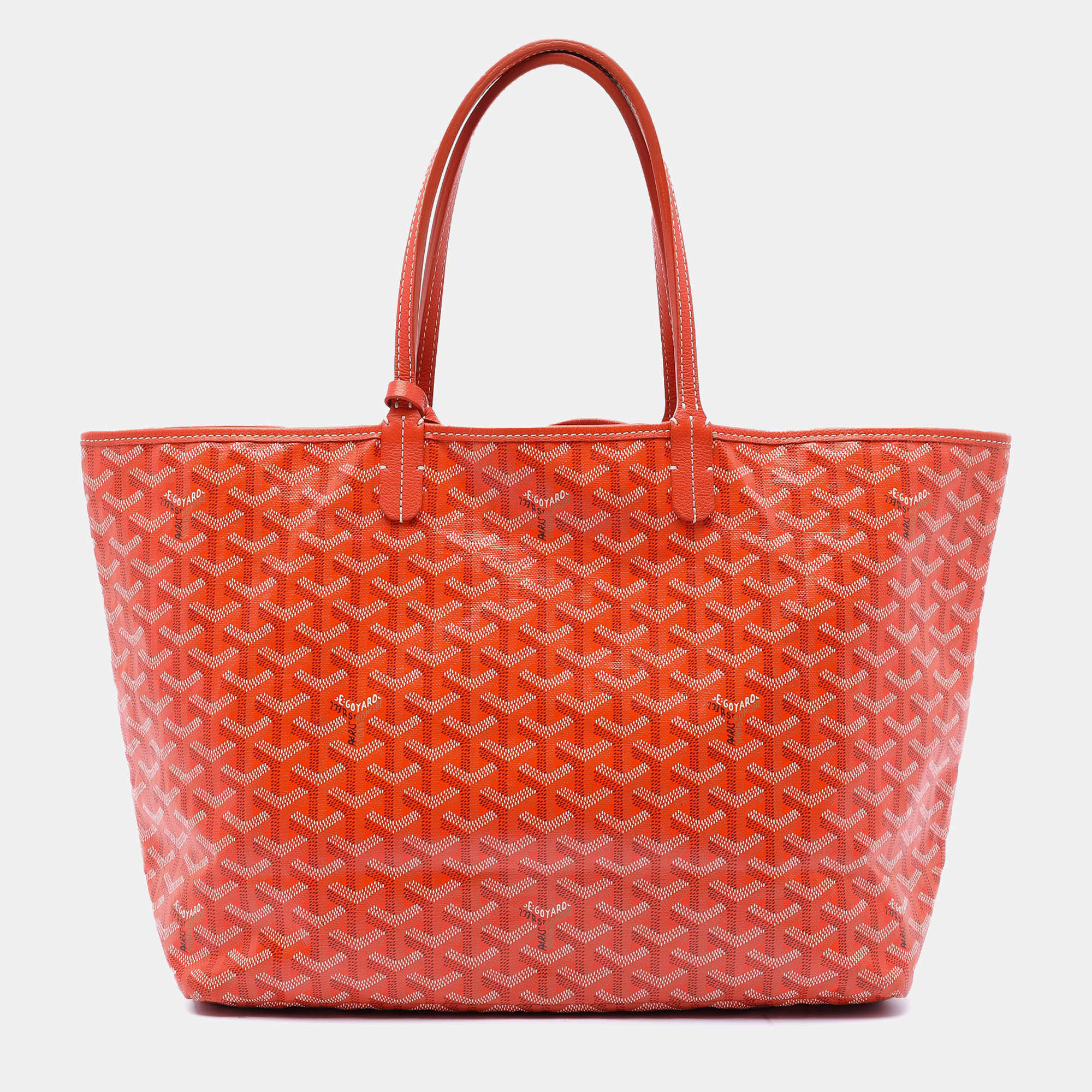 Pre Owned Goyard Orange Goyardine Saint Louis PM