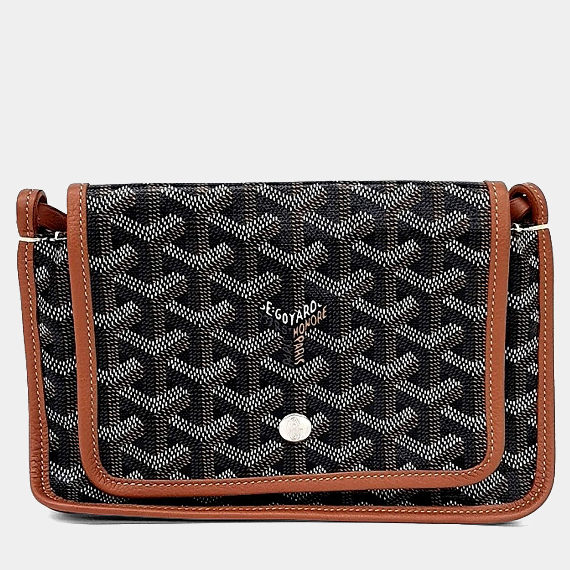 Pre Owned Goyard Brown PVC Plume