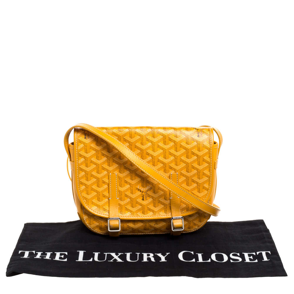 Goyard Yellow Goyardine Print Coated Canvas and Leather Belvedere PM Bag  Goyard | The Luxury Closet