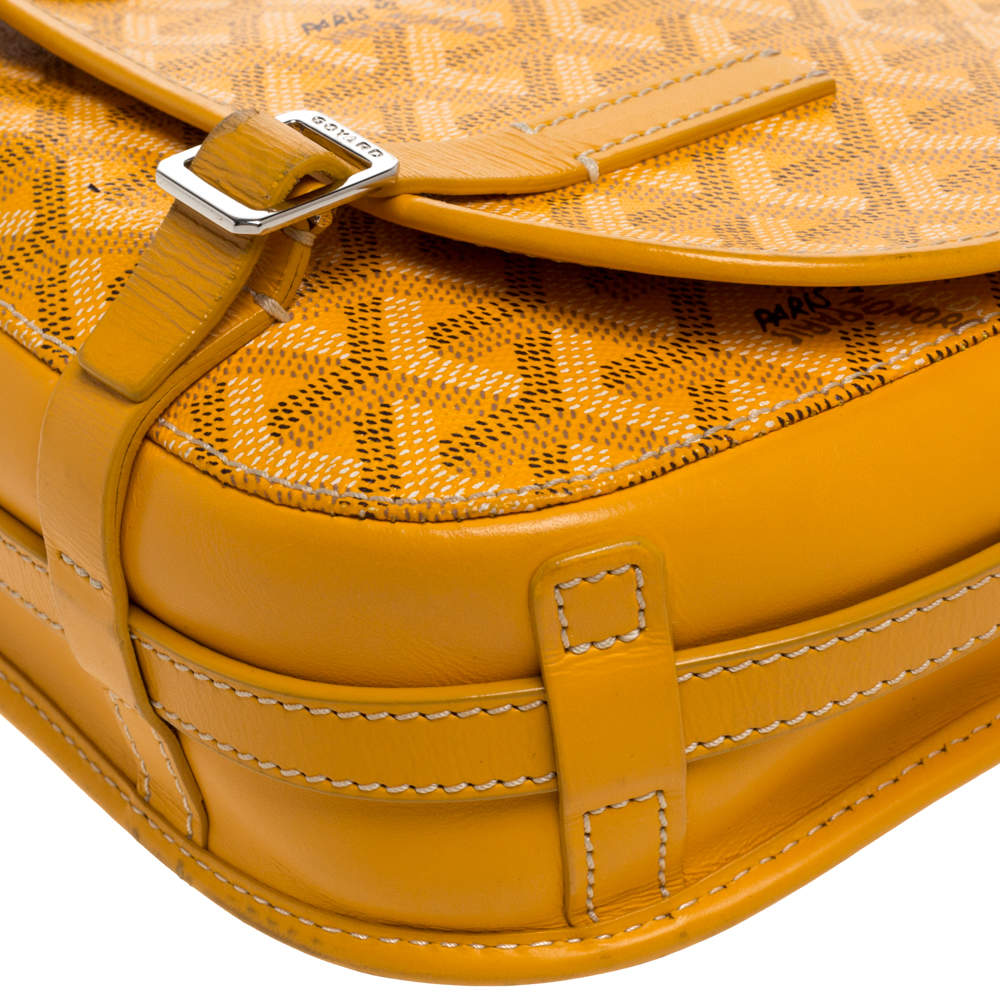 Goyard Yellow Goyardine Coated Canvas and Leather Belvedere PM Bag -  ShopStyle