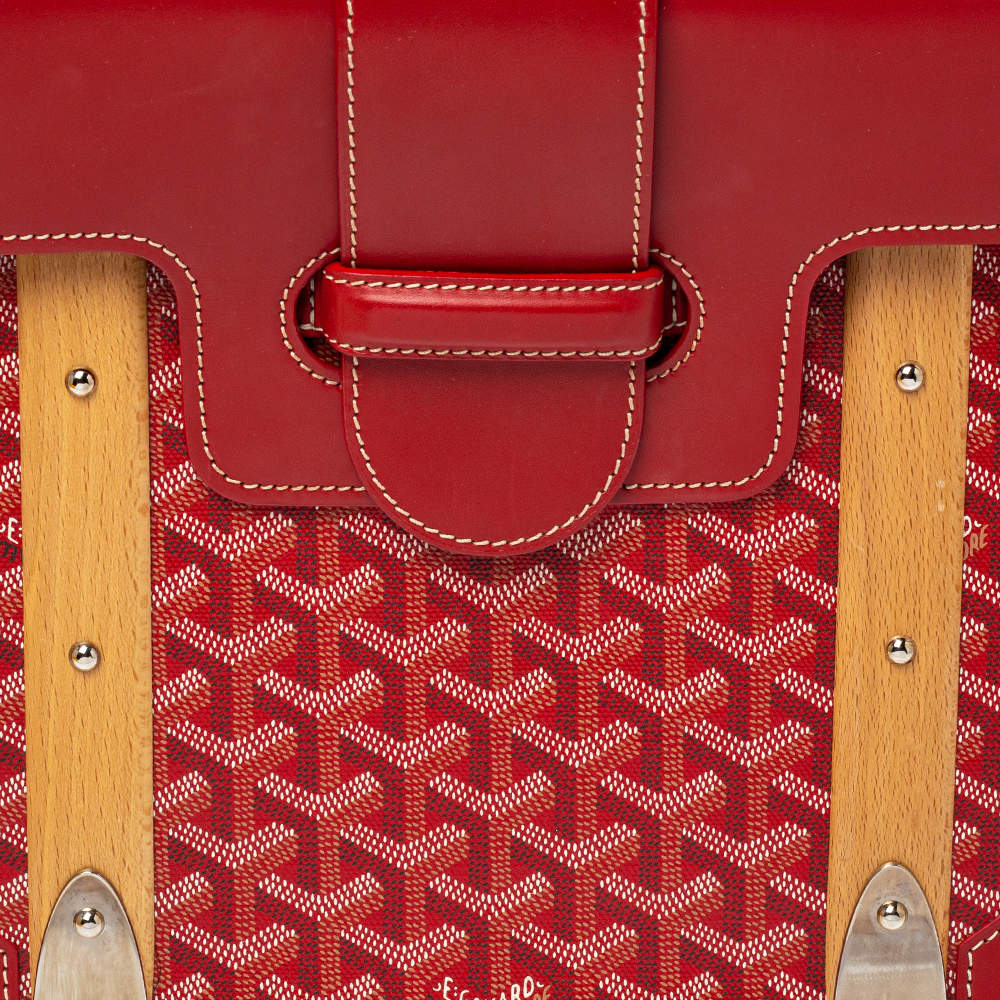 GOYARD Briefcase Business Bag Handbag Red Coated Canvas Leather Used from  Japan