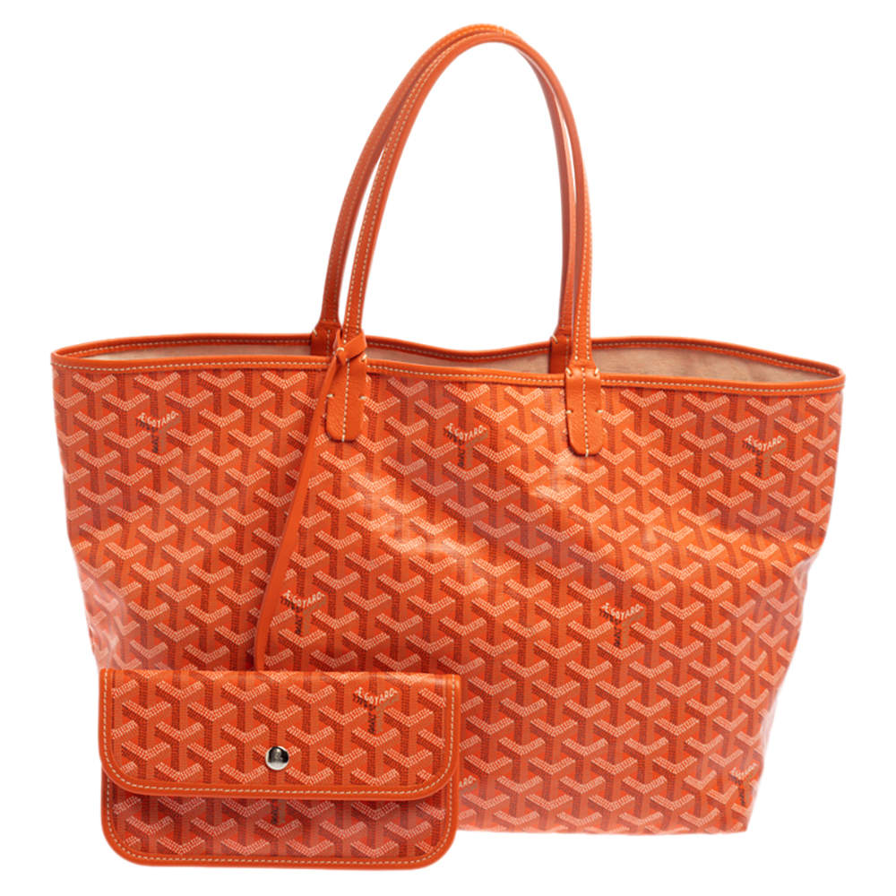 Goyard Orange Goyardine Coated Canvas St. Louis PM Tote 