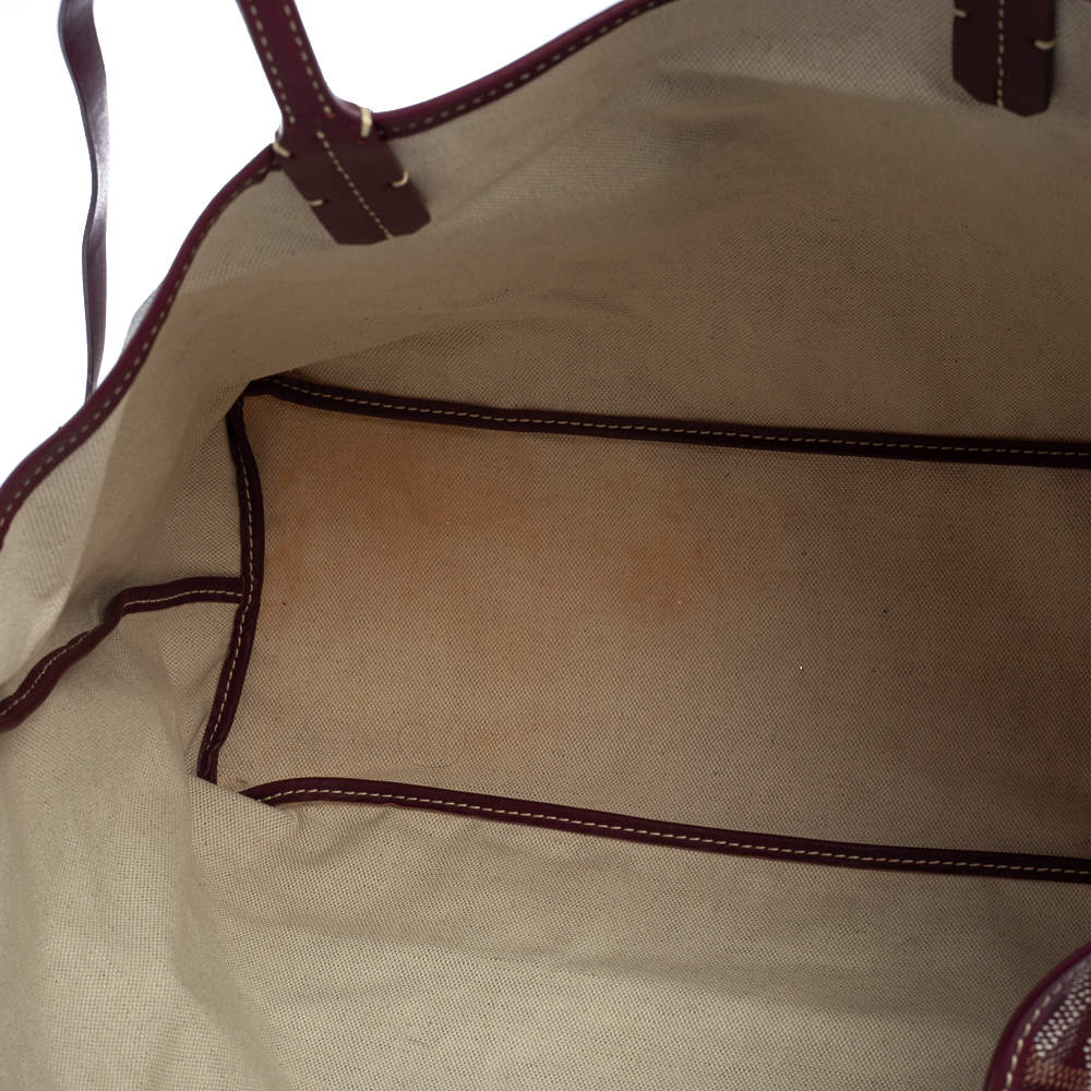 Goyard Goyardine Burgundy St. Louis PM Tote Bag Palladium Hardware –  Madison Avenue Couture