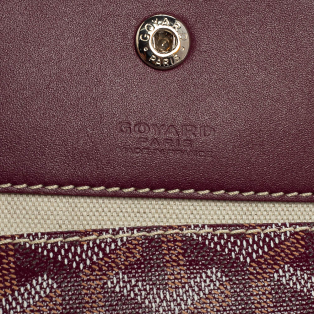 Goyard Saint Léger Backpack Burgundy in Canvas/Calfskin Leather with  Palladium-tone - US