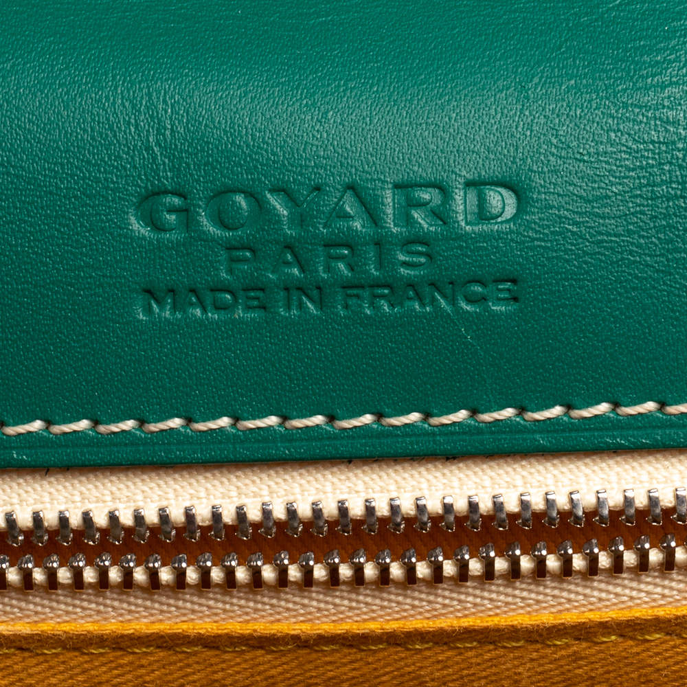 Goyard Green Goyardine Coated Canvas and Leather Belvedere MM