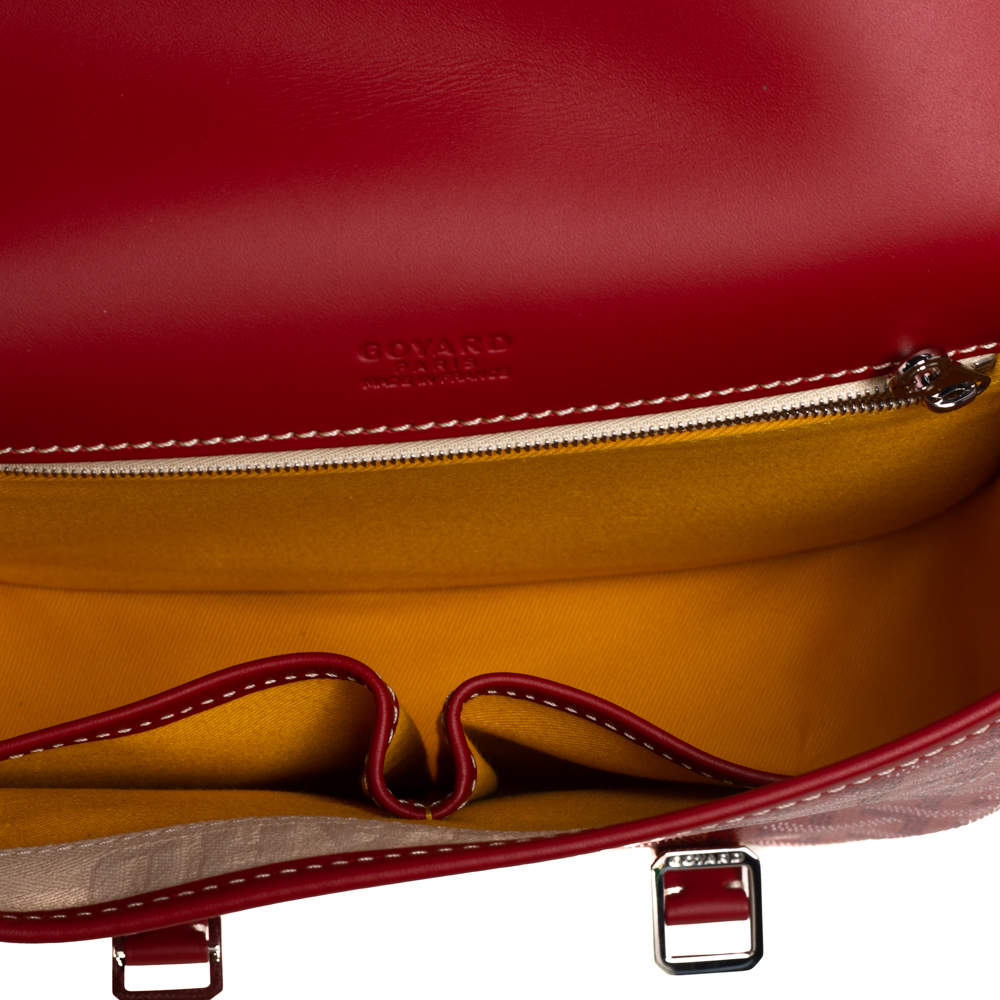 Goyard Red Goyardine Belvedere MM Cloth Cloth ref.976365 - Joli Closet