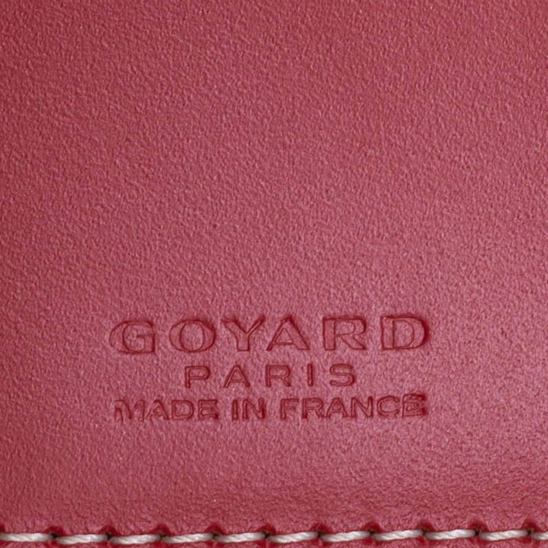 Goyard Red Goyardine Coated Canvas Tuileries Zip Compact Wallet