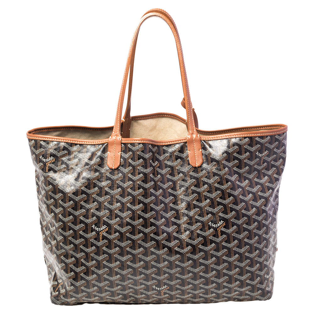 Goyard Black Goyardine Coated Canvas St. Louis PM Tote