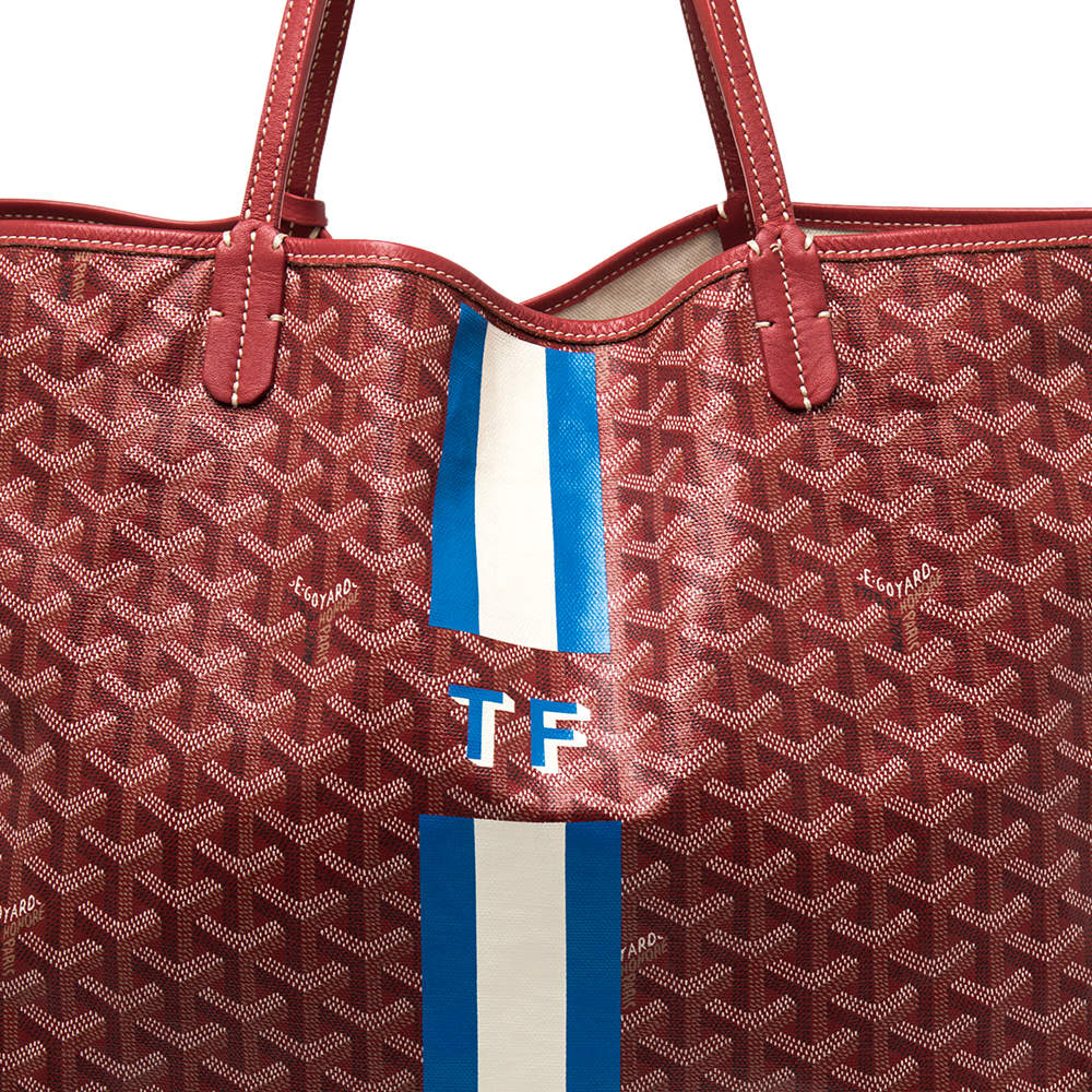 Goyard Large Red Chevron St Louis GM Tote Bag with Pouch 922gy88