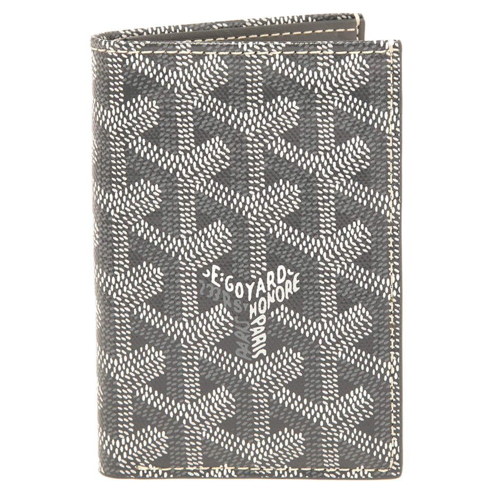 Pre Owned Goyard Grey Goyardine Coated Canvas St. Marc Bifold Card Holder 