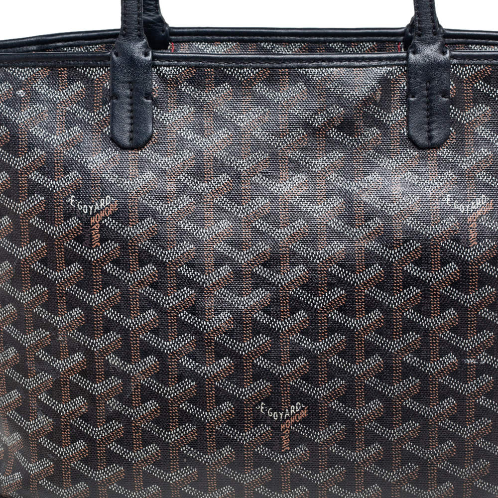 GOYARD Artois PM Tote Bag PVC Leather Black Purse Herringbone Purse  90189903