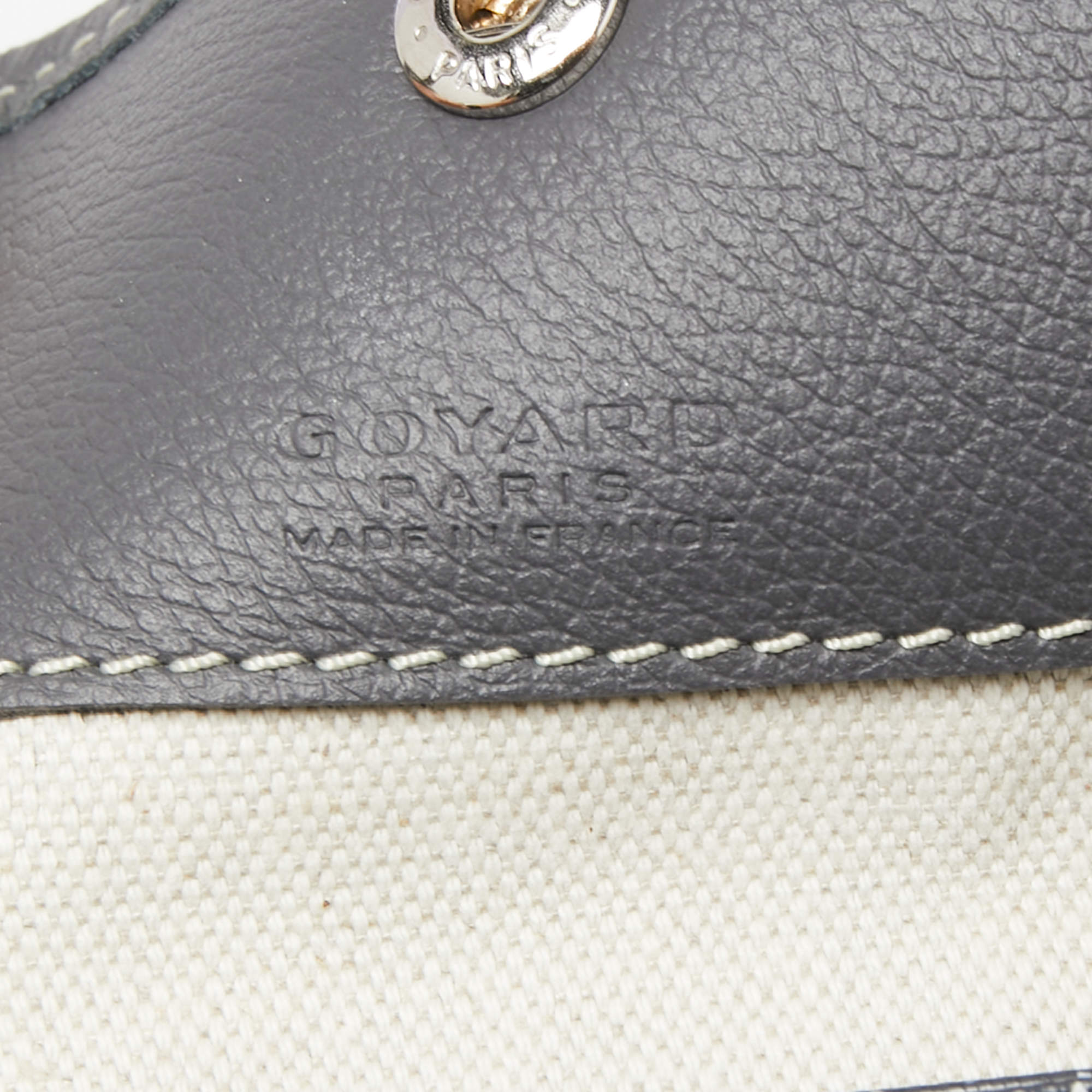 Goyard Grey Chevron St Louis PM Tote Bag with Pouch Leather ref.322555 -  Joli Closet