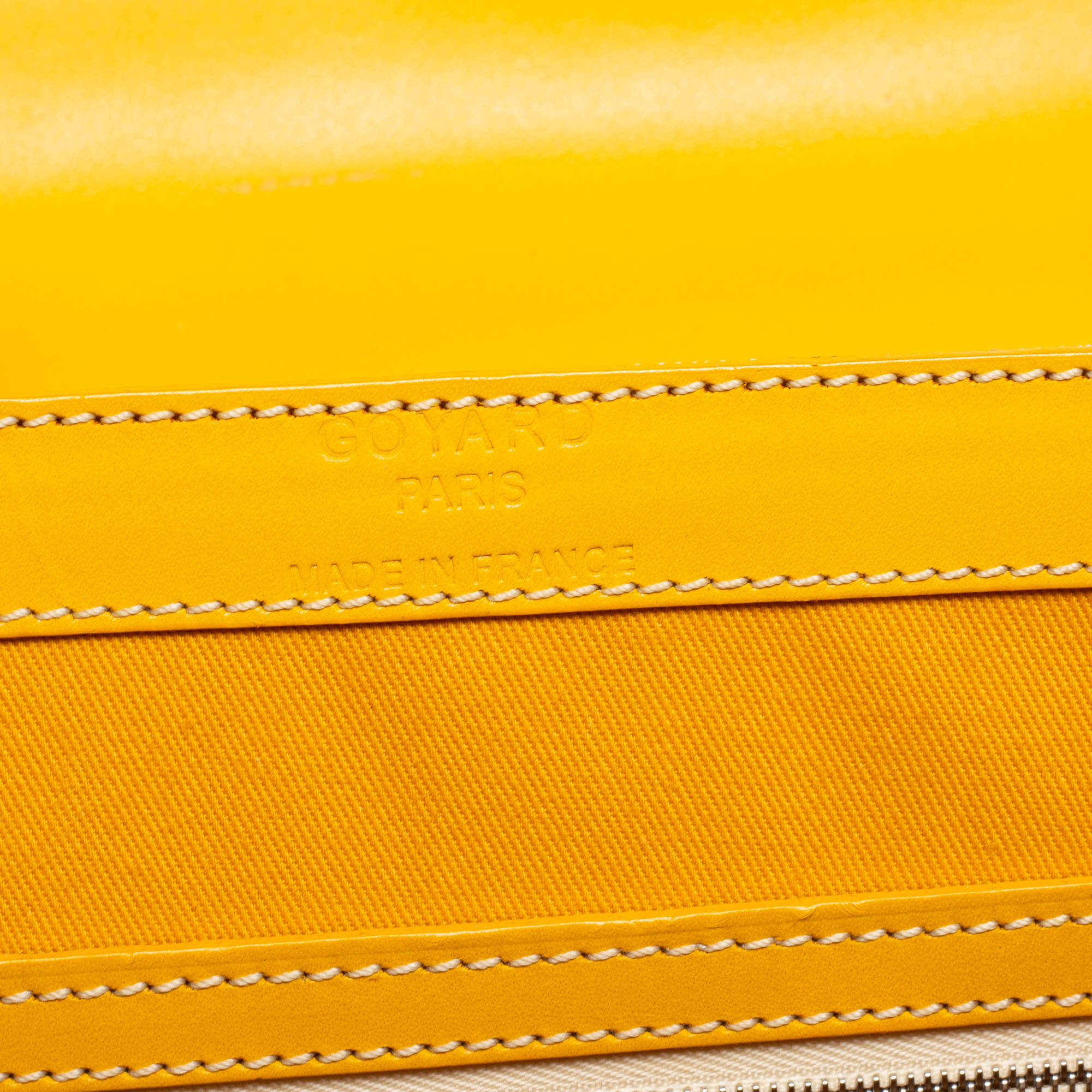 Goyard Yellow Coated Canvas and Leather MM Saigon Top Handle Bag at 1stDibs