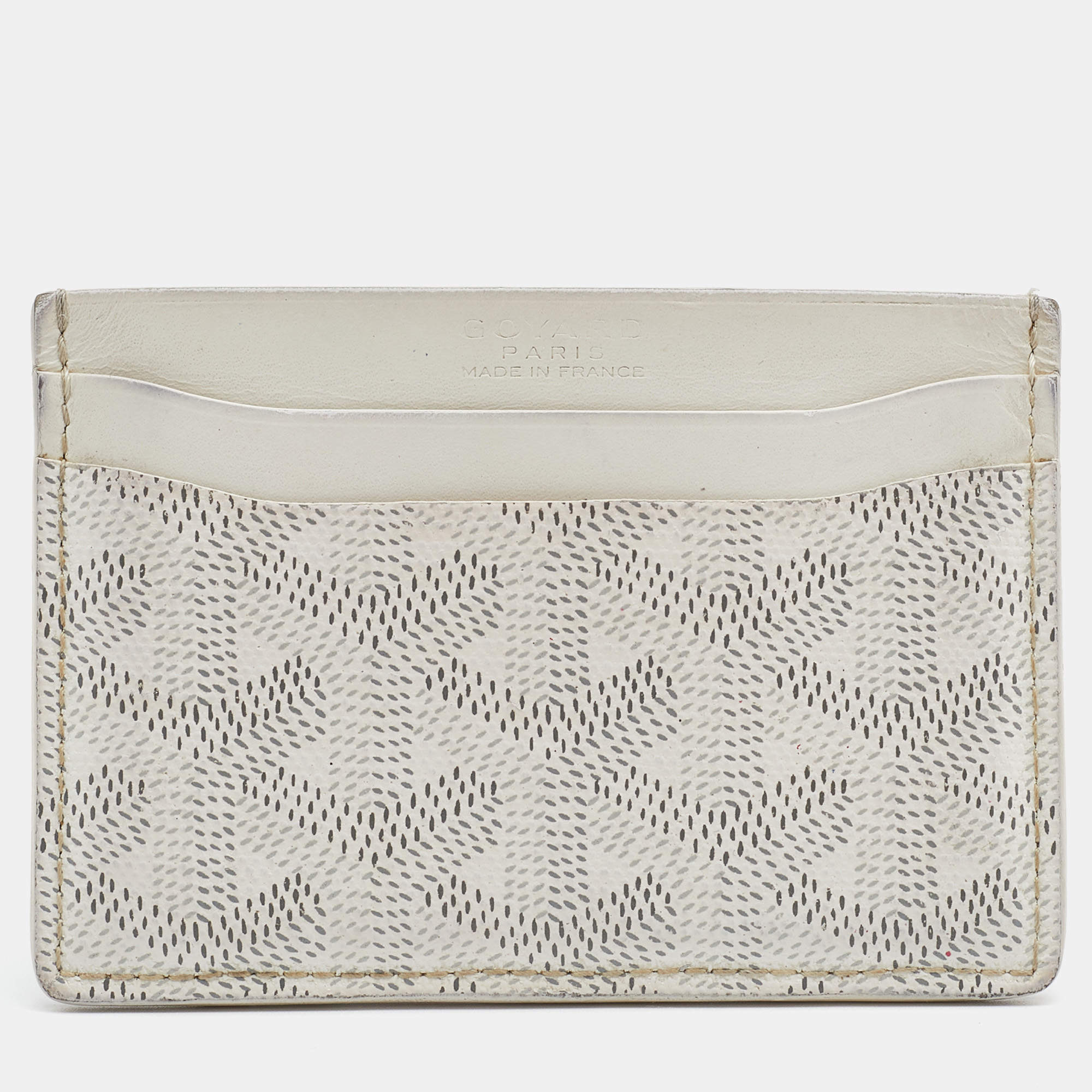 Goyard White Goyardine Coated Canvas And Leather Saint Sulpice Card ...