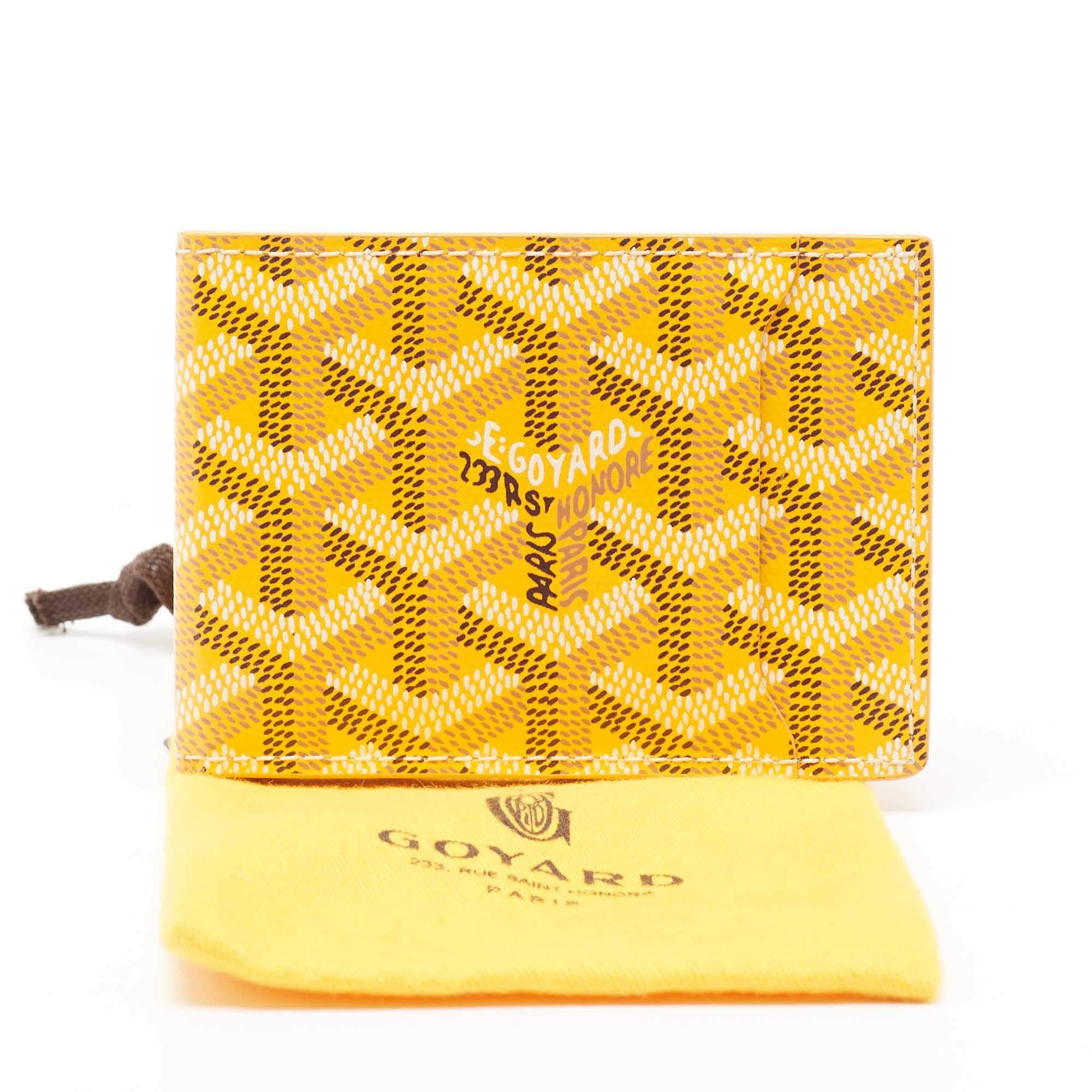 Goyard Yellow Goyardine Coated Canvas Victoire Bifold Wallet